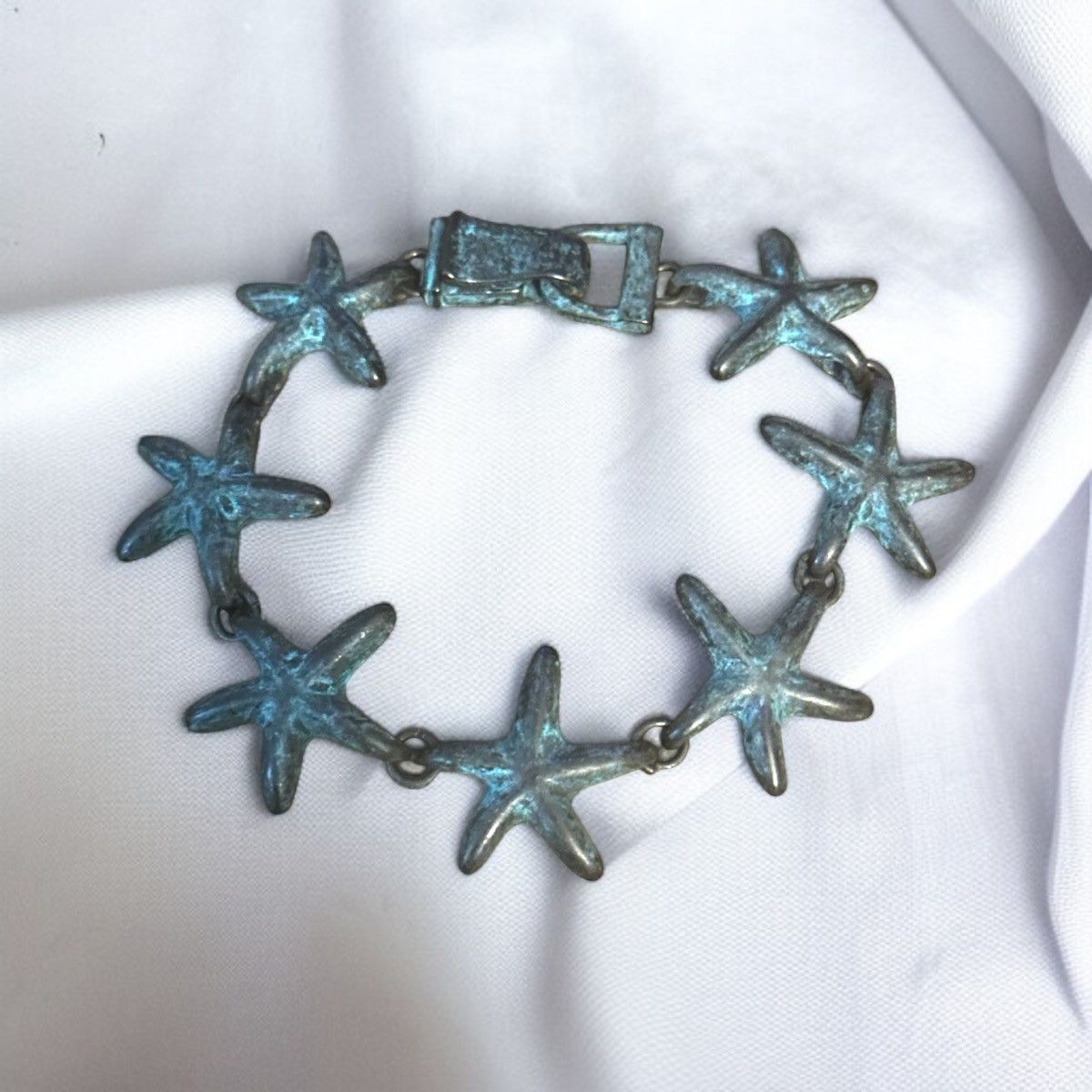 Vintage Vintage patina wash starfish link bracelet Size ONE SIZE - 1 Thumbnail