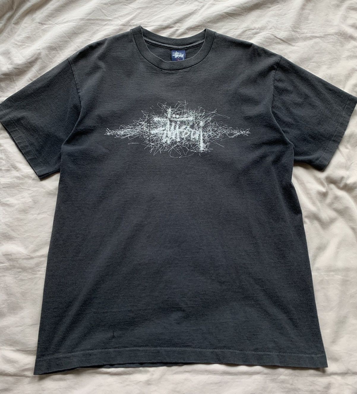 image of Stussy x Vintage Stüssy Tee in Black, Men's (Size Large)