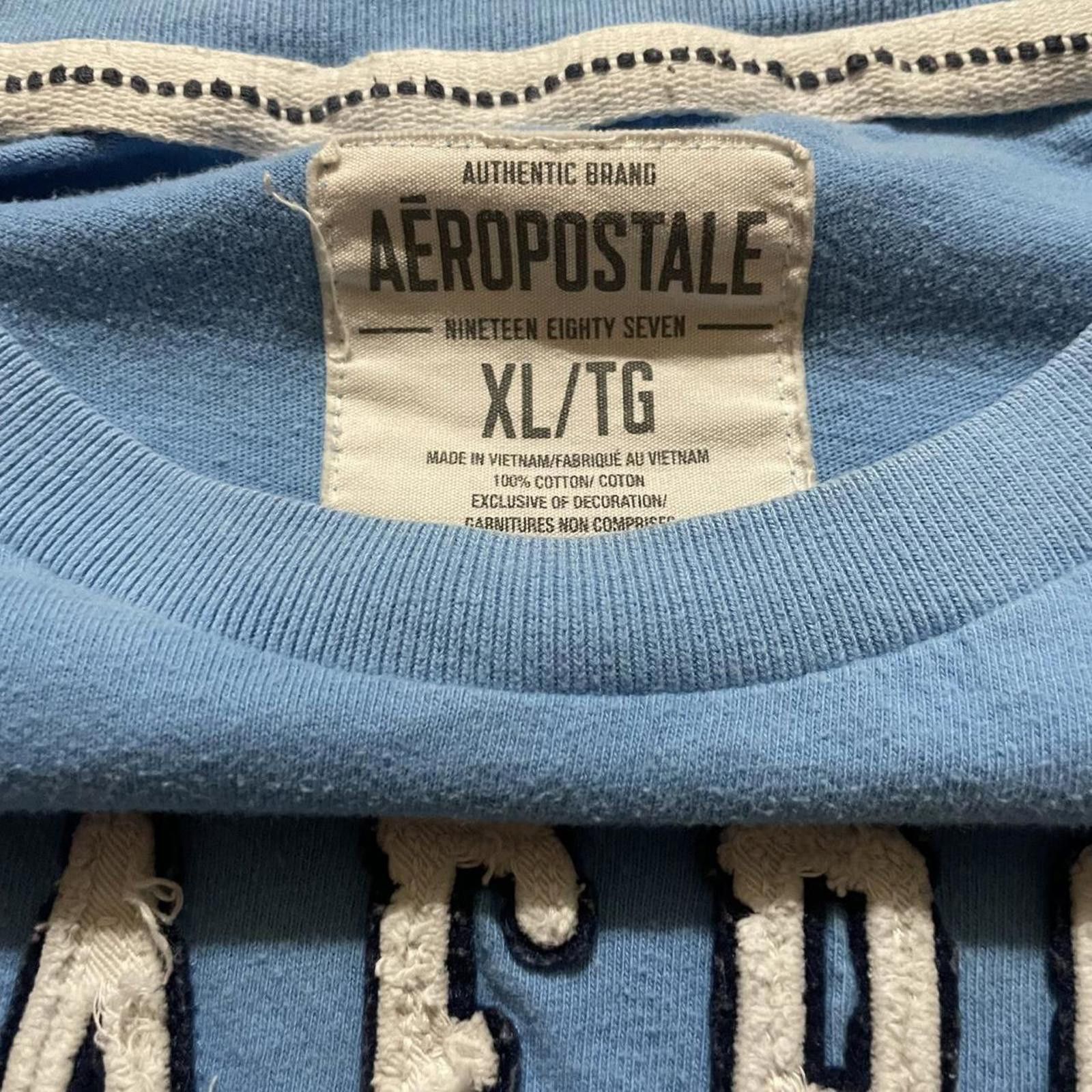 Aeropostale Aeropostale Blue New York Est. 82 Embroidered T-shirt XL Size US XL / EU 56 / 4 - 2 Thumbnail