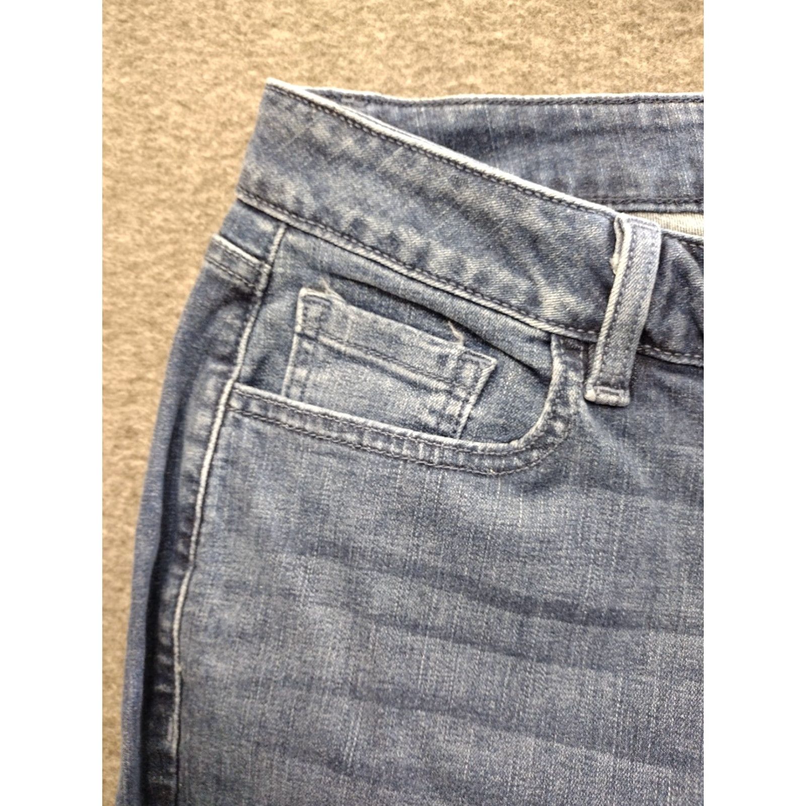 Vintage Unbranded Women's Jeans Cropped Stretch Blue Cotton Blend Size 16R Size 38" / US 16 / IT 52 - 7 Thumbnail
