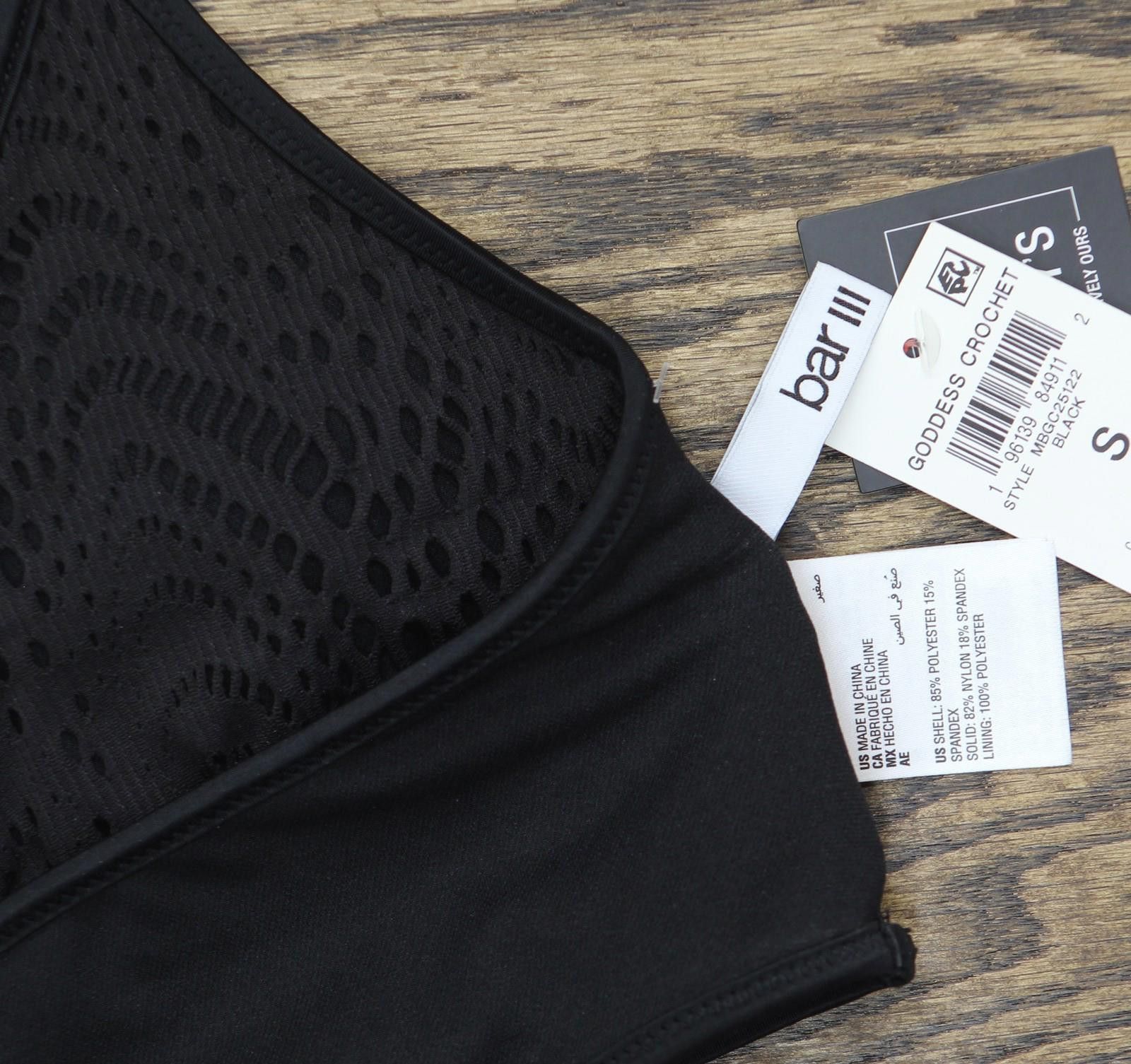 Bar III Nwt Bar Iii Womens Halter Bikini Swim Top Mbgc25122 Black S Size ONE SIZE - 5 Thumbnail