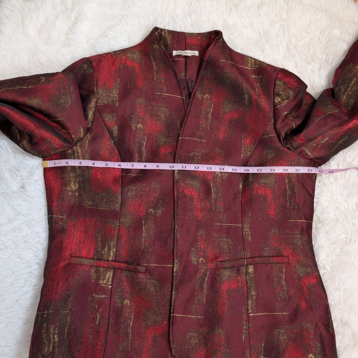 Coldwater Creek Metallic Brocade Tapestry Jacket Size L / US 10 / IT 46 - 6 Thumbnail