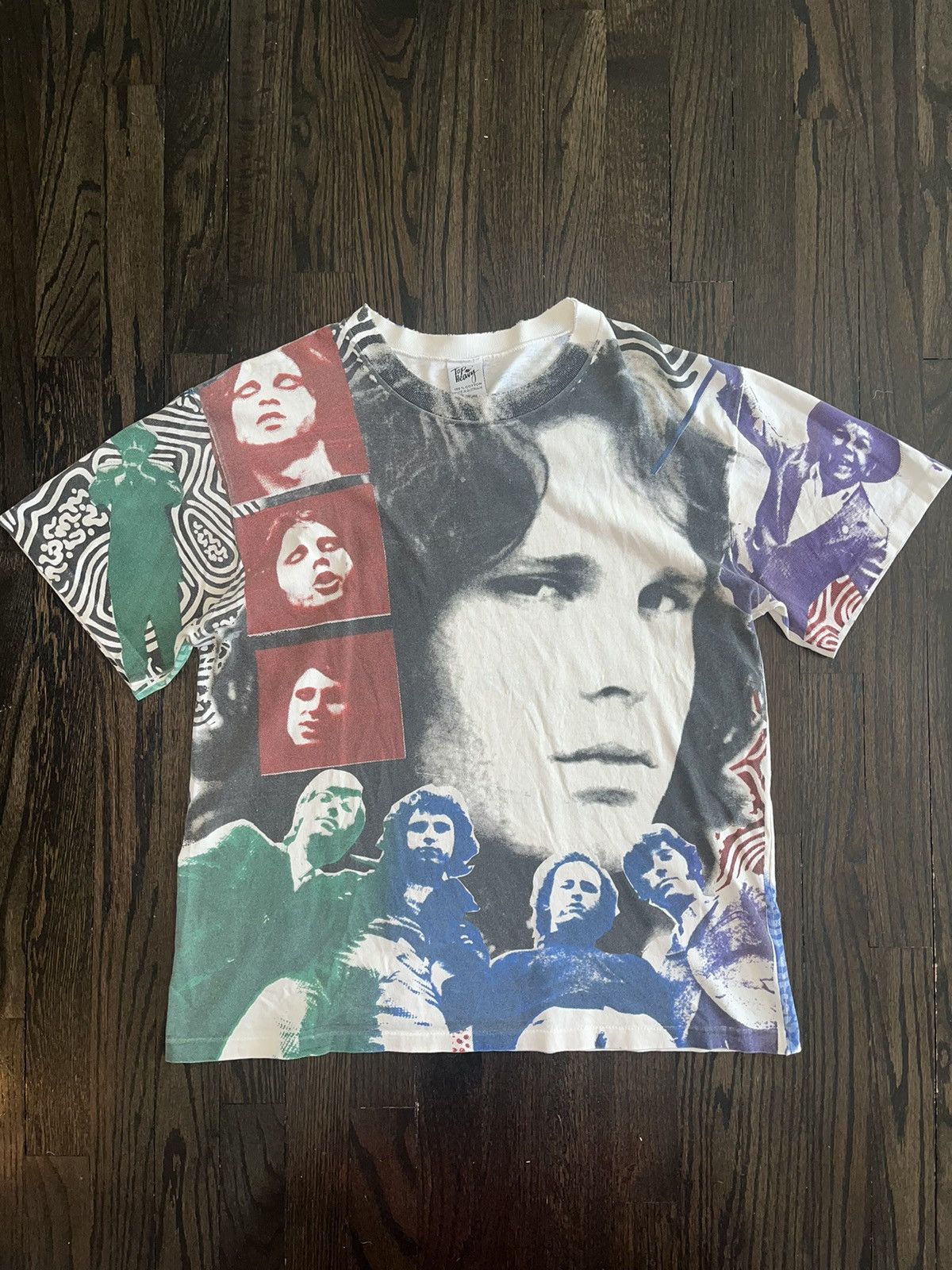 Band Tees The Doors Jim Morrison Single Stitch Vintage 90s AOP Size US L / EU 52-54 / 3 - 1 Thumbnail