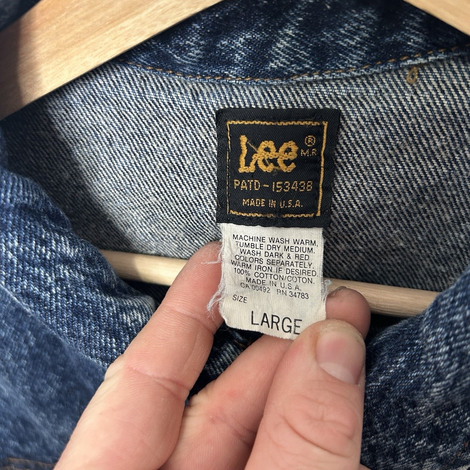 Lee Vintage Lee Riders Union Denim Trucker Jacket “Dark Wash” Size US L / EU 52-54 / 3 - 4 Thumbnail
