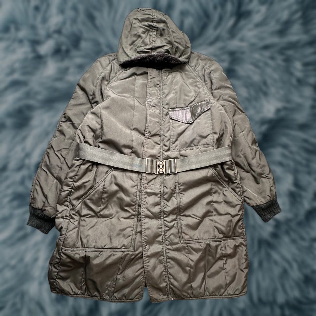 Refrigiwear VINTAGE RefrigiWear Belted Coat Mens Large Green Insulated Quilted Parka Hooded Jacket Size US L / EU 52-54 / 3 - 1 Thumbnail