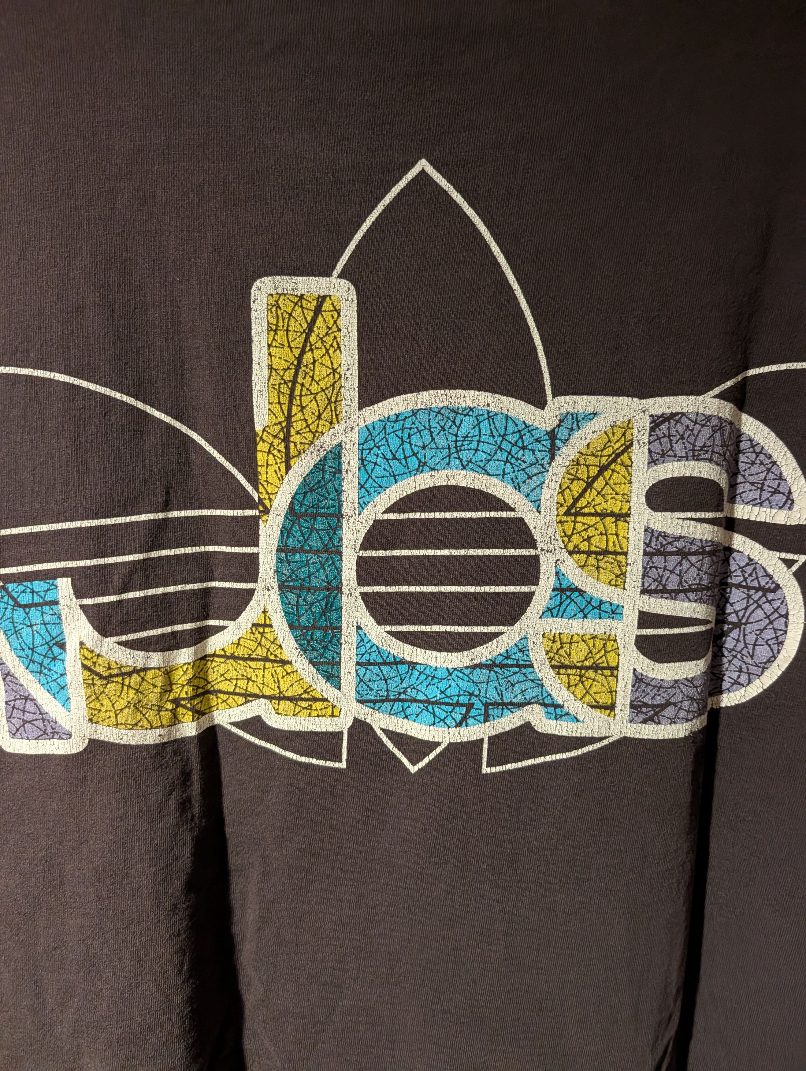 Adidas VTG 90s Adidas Abstract Logo T-Shirt Trefoil Made USA XL Size US XL / EU 56 / 4 - 6 Thumbnail