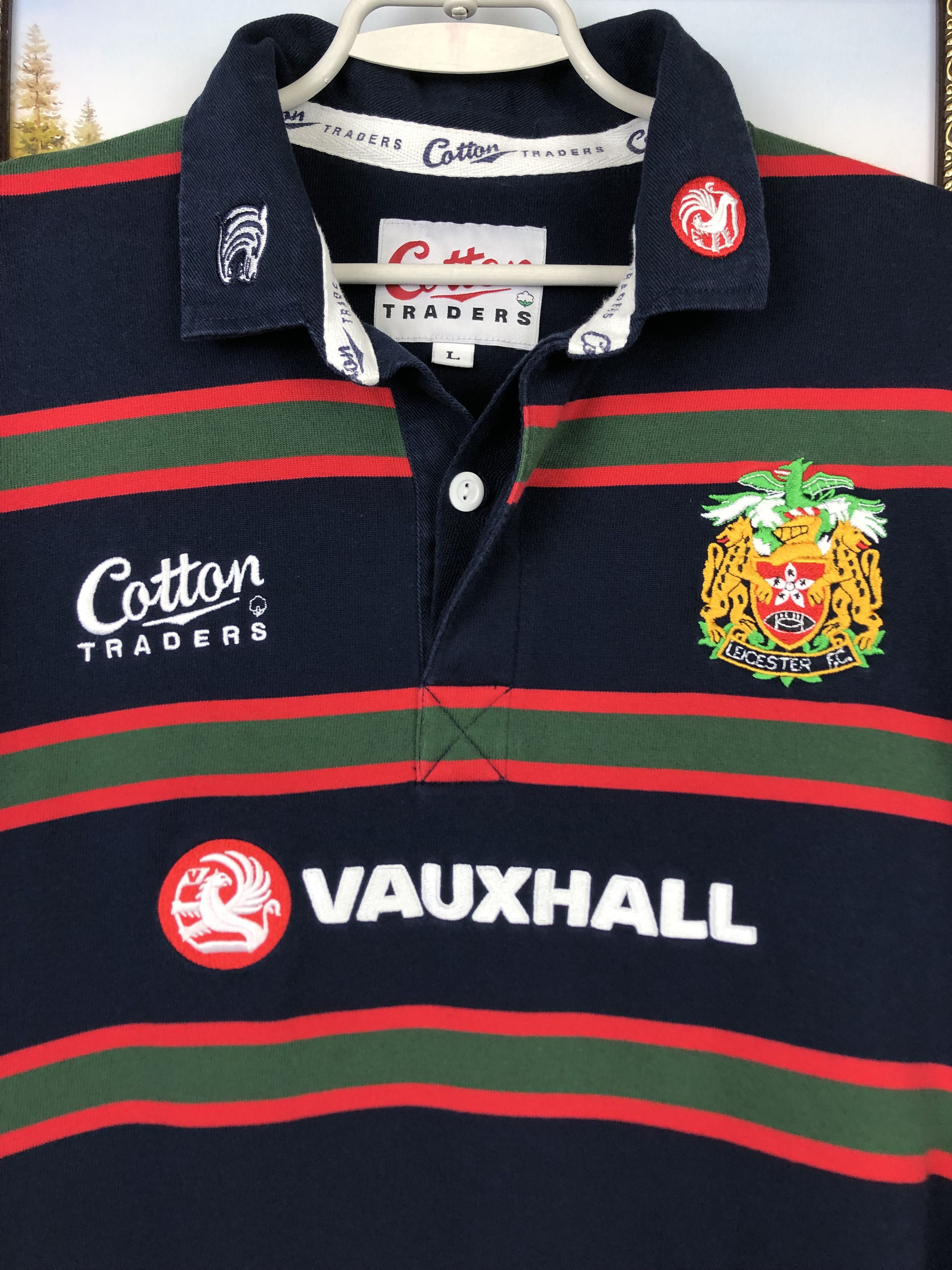 Vintage Vintage Leicester Tigers Rugby Union Cotton Traders Jersey Size US L / EU 52-54 / 3 - 3 Thumbnail