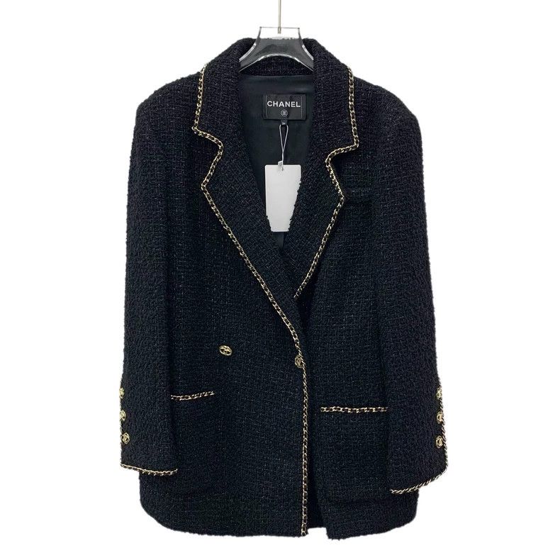 Chanel Chanel 23B Wool Tweed Double-Breasted Coat Size US XXS / EU 40 - 1 Thumbnail