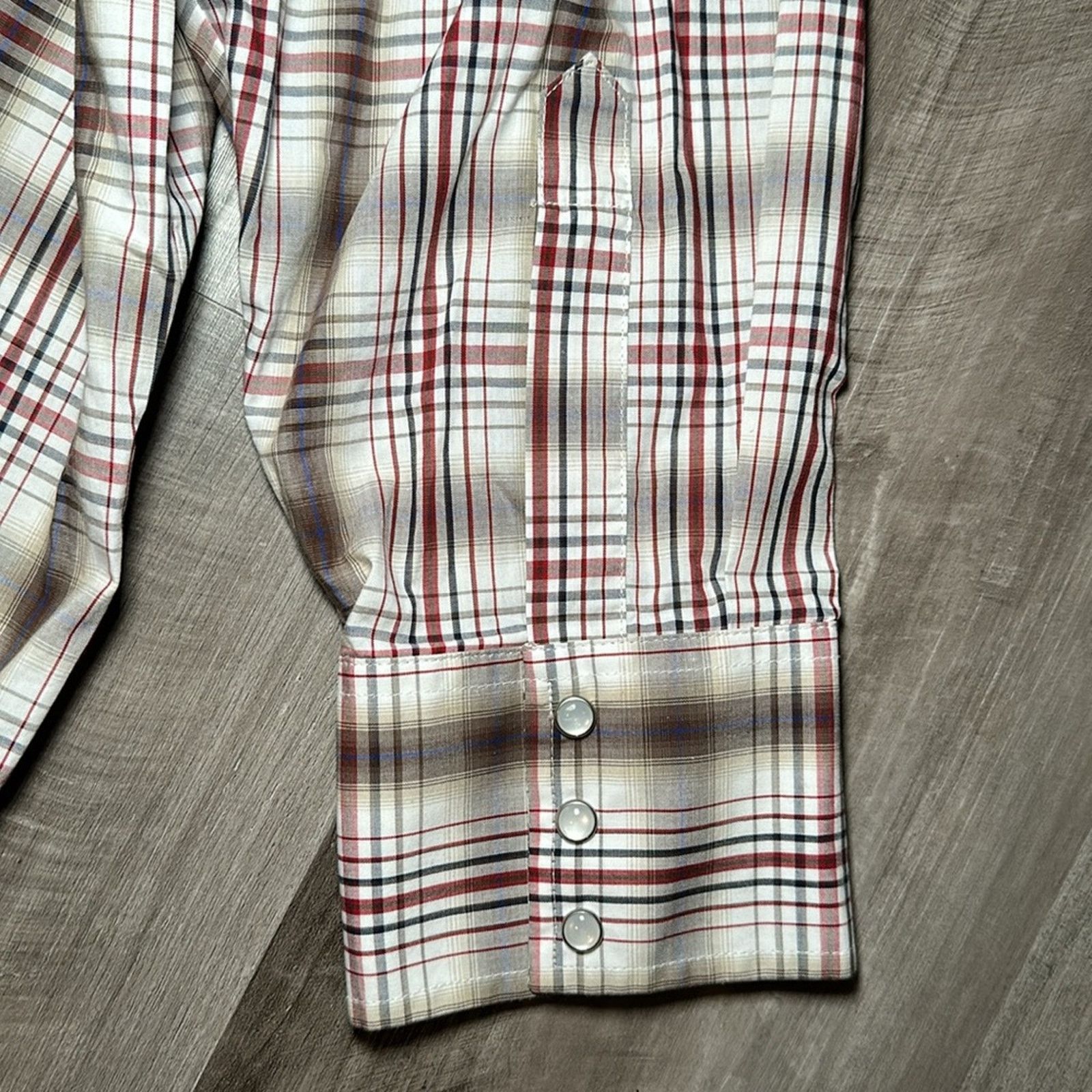 Wrangler Wrangler Western Long Sleeve Pearl Snap Button - 3X Size US XXL / EU 58 / 5 - 4 Thumbnail