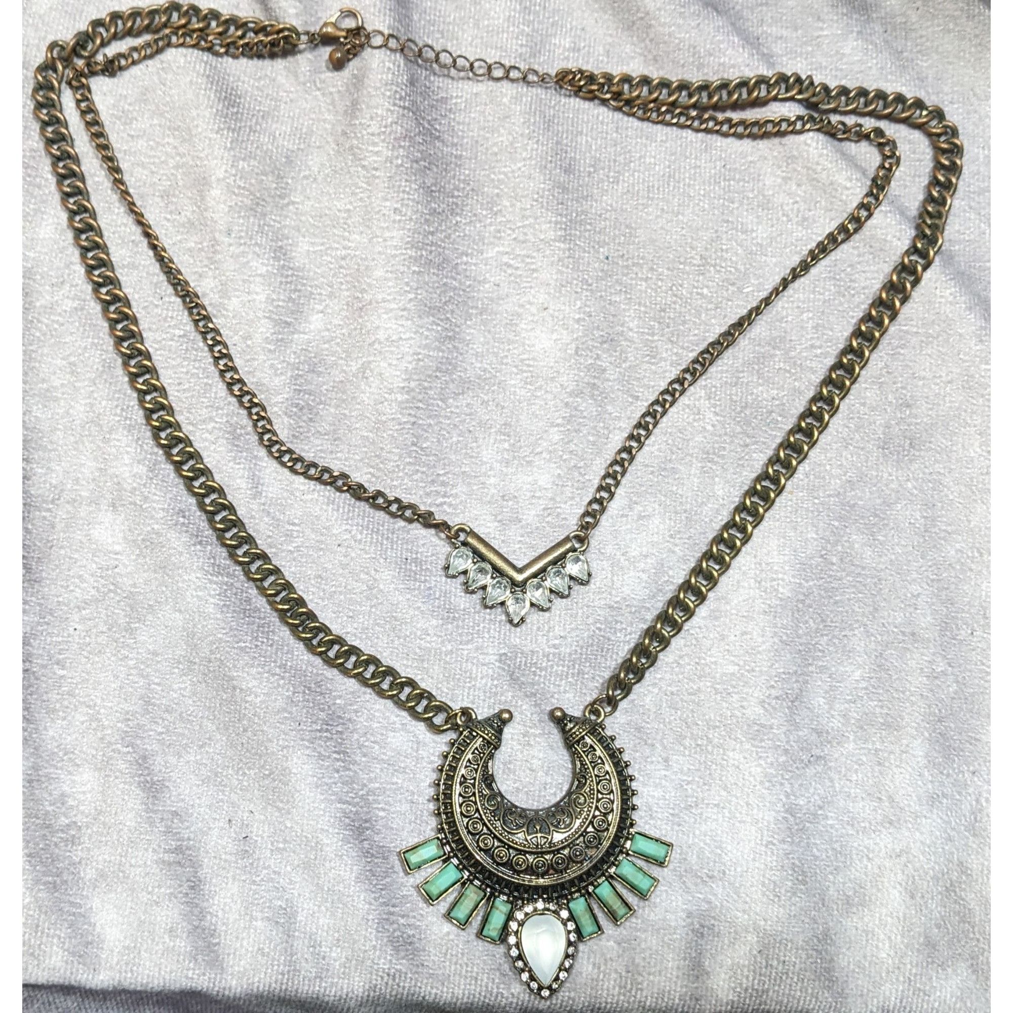 Other Bohemian Layered Gemmed Pendant Necklace Size ONE SIZE - 6 Thumbnail