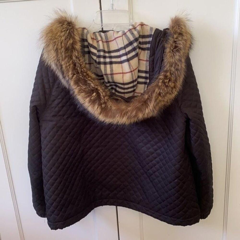 Burberry Burberry Vintage Quilted Jacket with Fur Hood Size S / US 4 / IT 40 - 3 Thumbnail