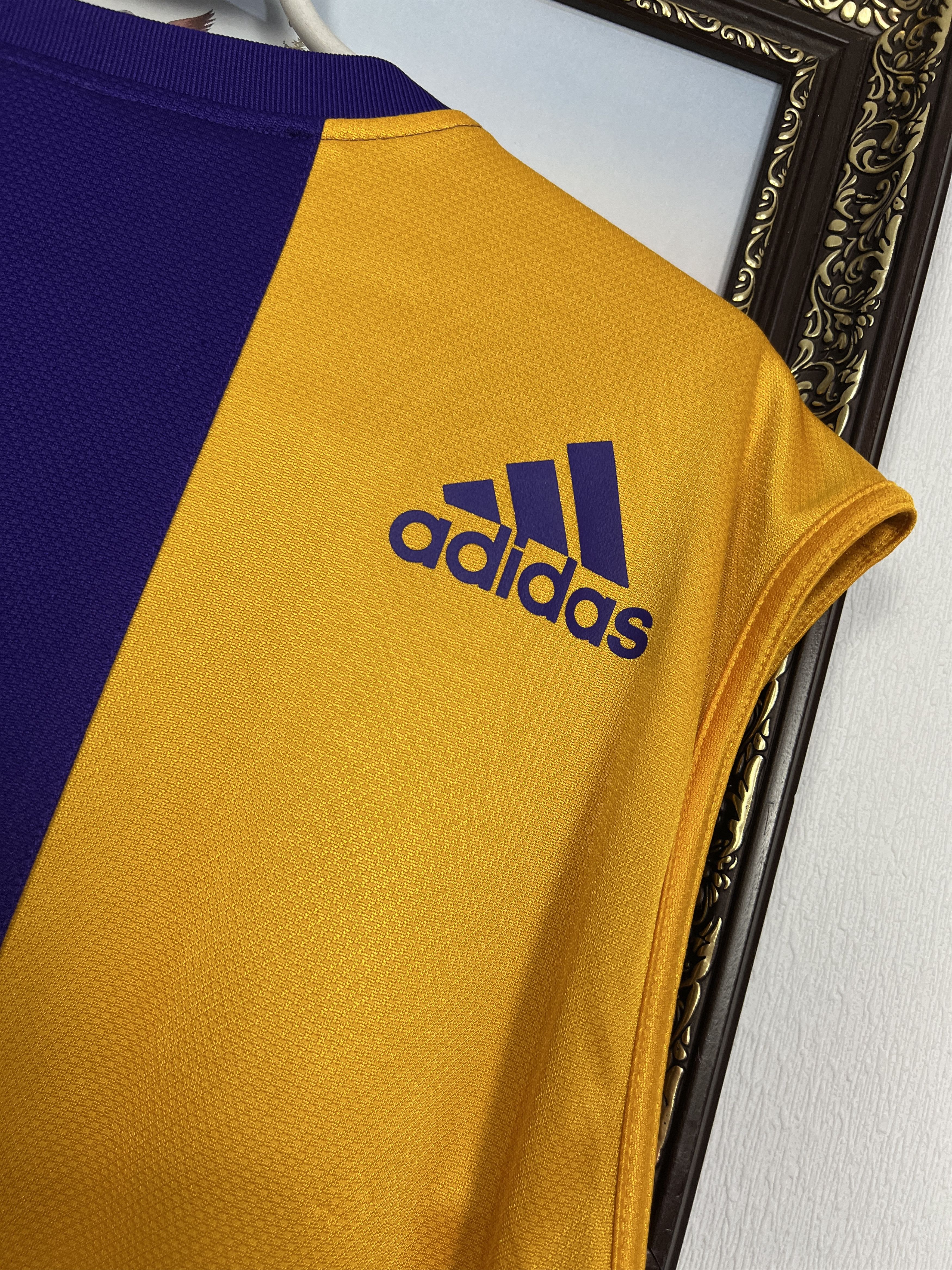 Adidas Vintage Adidas Warm Up Los Angeles Lakers Bryant Jersey Size US XXL / EU 58 / 5 - 12 Thumbnail