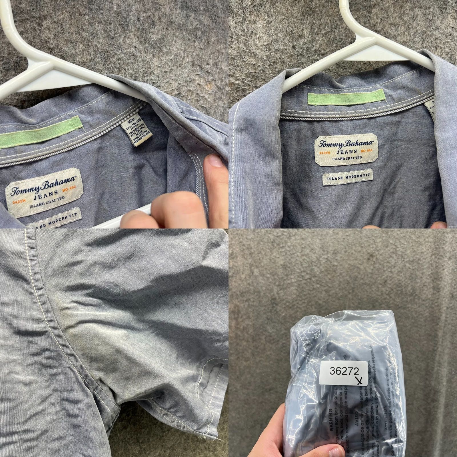 Tommy Bahama VINTAGE? No. Tommy Bahama Shirt Mens Medium Blue Button Down Tencel Island Modern Fit Size US M / EU 48-50 / 2 - 8 Thumbnail