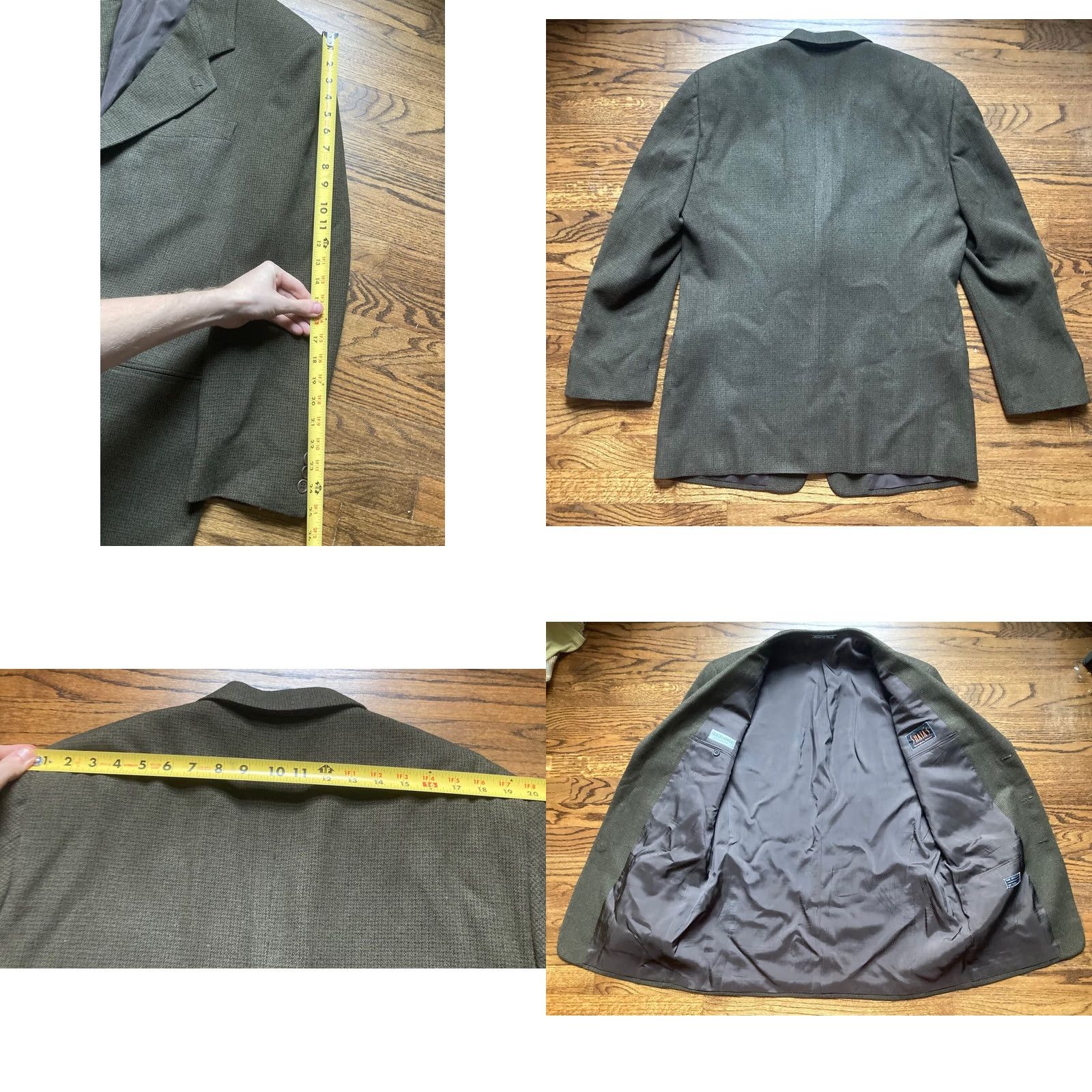 Giorgio Armani Giorgio Armani Jacket Mens 41R Wool Sport Coat Blazer Made in Italy 100% Sz Size 42R - 8 Thumbnail