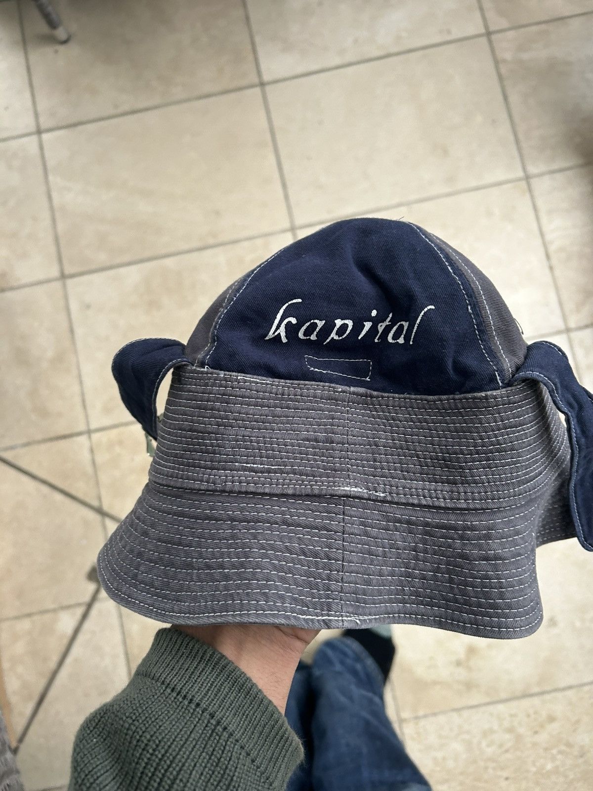 Kapital Kapital old man and the sea navy bucket hat Size ONE SIZE - 1 Thumbnail
