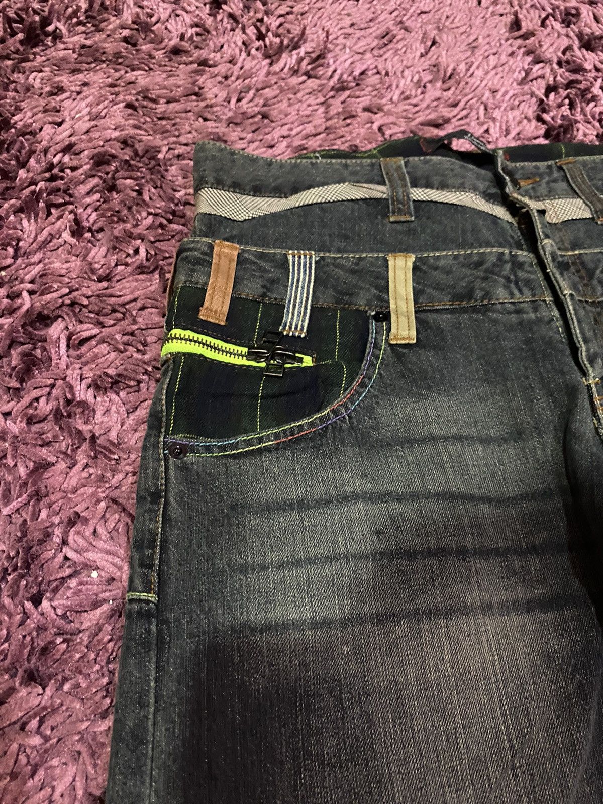 Japanese Brand × Vintage Vintage Dominate Double Waist Handcrafted Jeans Size US 31 - 4 Thumbnail