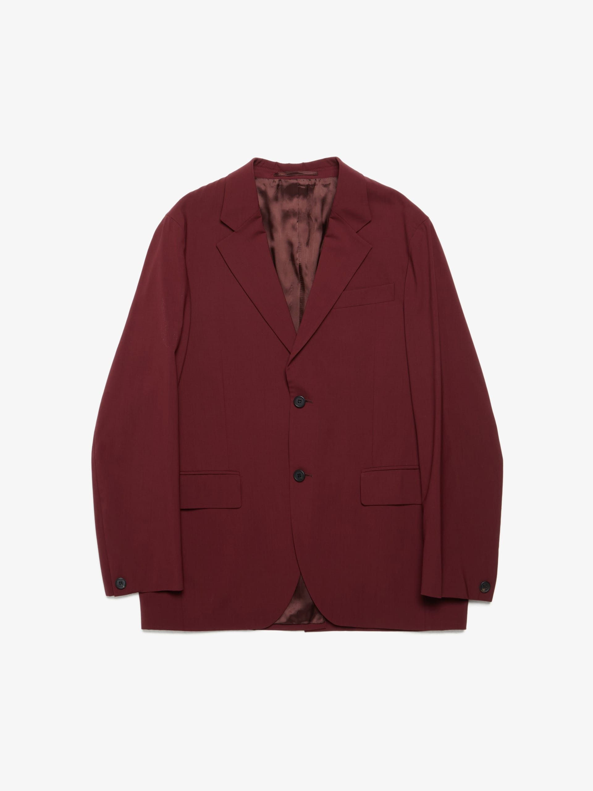 image of Prada Burgundy Wool Blazer Jacket, Men's (Size Medium)