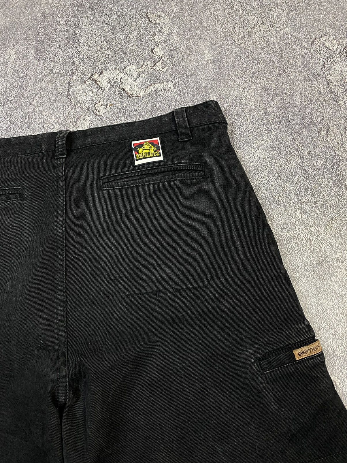 Element VTG Element X Burleys Loose Fit Baggy Washed Black Shorts Size US 34 / EU 50 - 3 Thumbnail