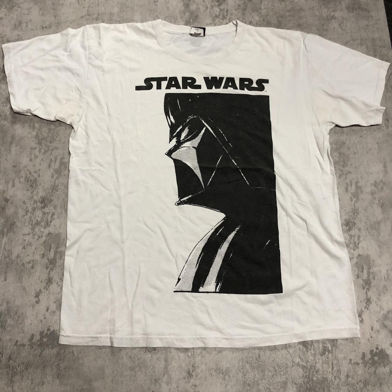 Star Wars White vintage Star Wars Darth Vader shirt #StarWars Size US XL / EU 56 / 4 - 1 Thumbnail