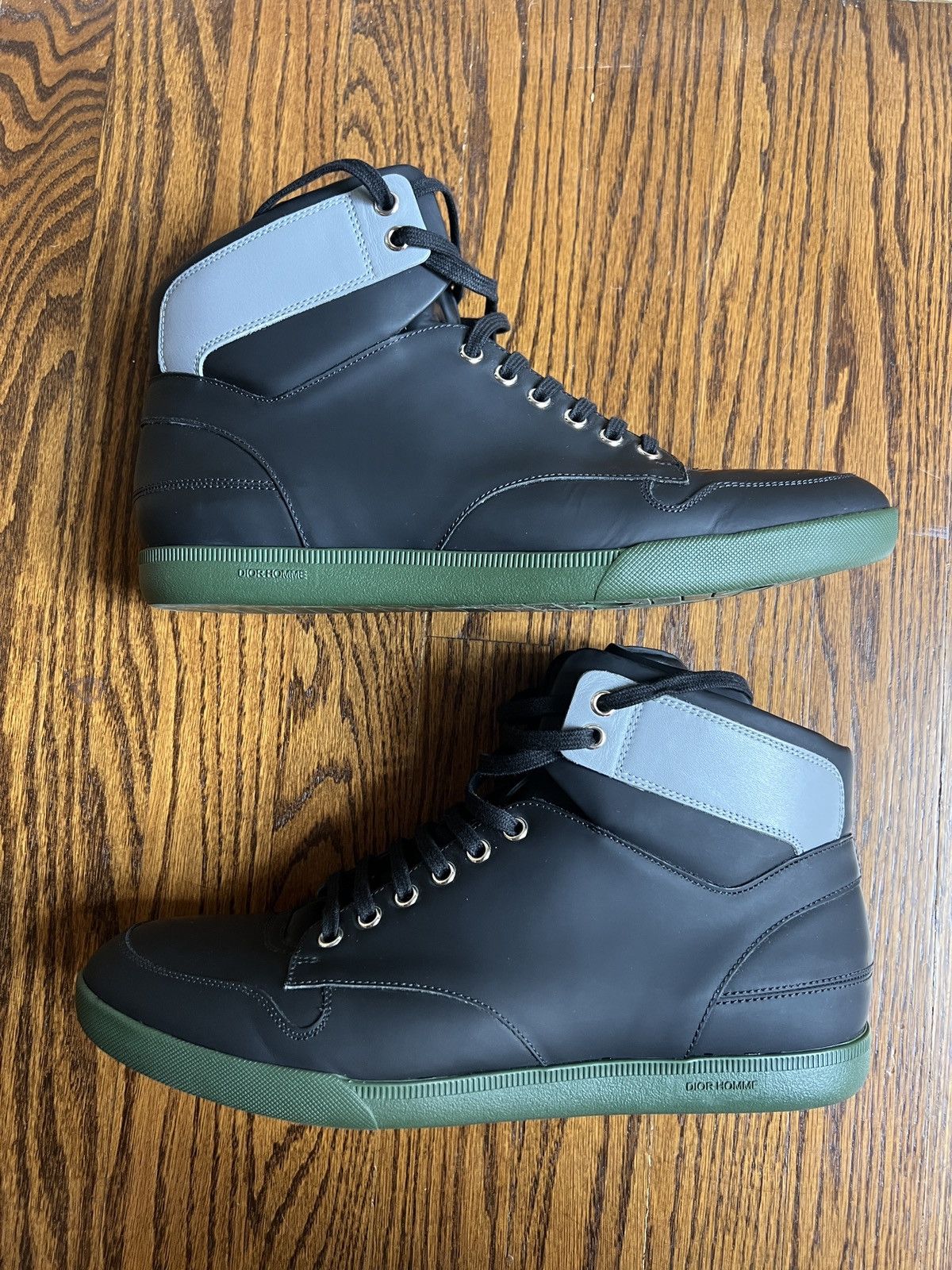 Dior Dior Mens High Tops Black/ Grey/ Green Size US 10.5 / EU 43-44 - 3 Thumbnail