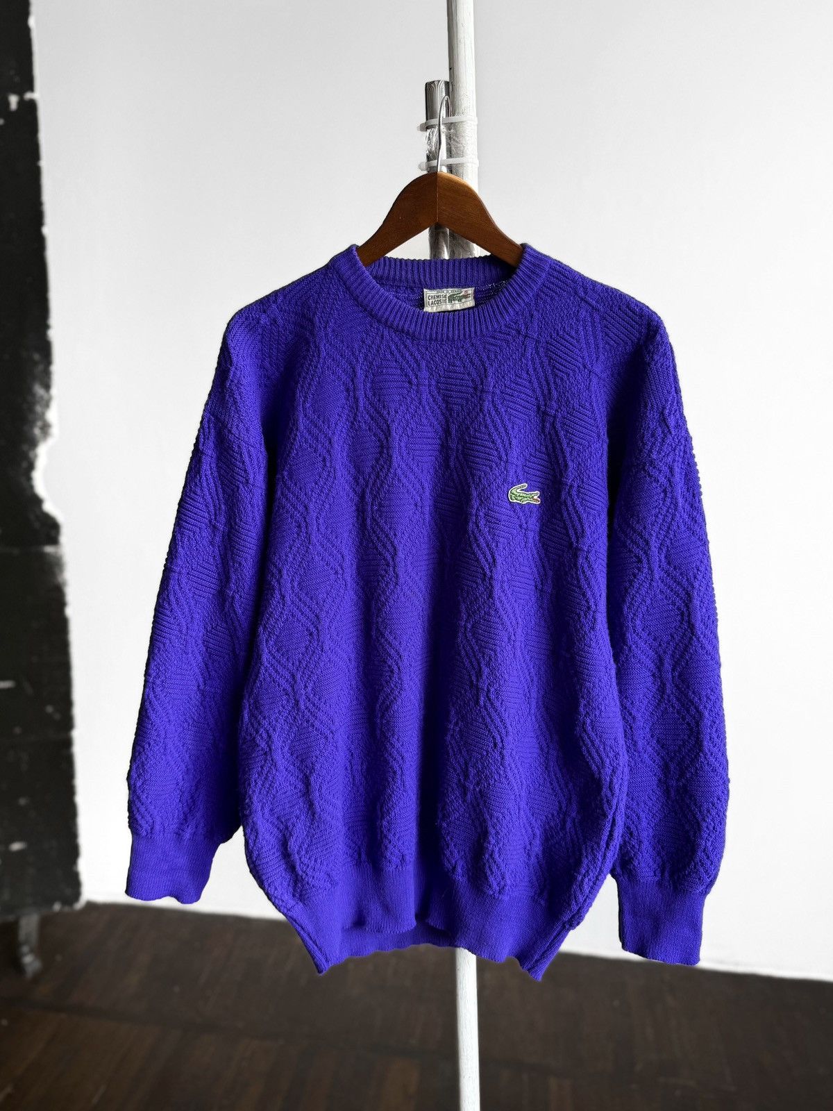 Lacoste Lacoste Vintage Mens Knit Sweater Purple Made in France Logo Size US M / EU 48-50 / 2 - 1 Thumbnail