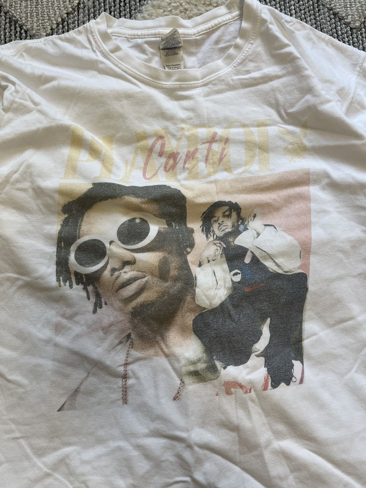 Vintage PLAY BOY CARTI VINTAGE T SHIRT Size US XL / EU 56 / 4 - 2 Thumbnail