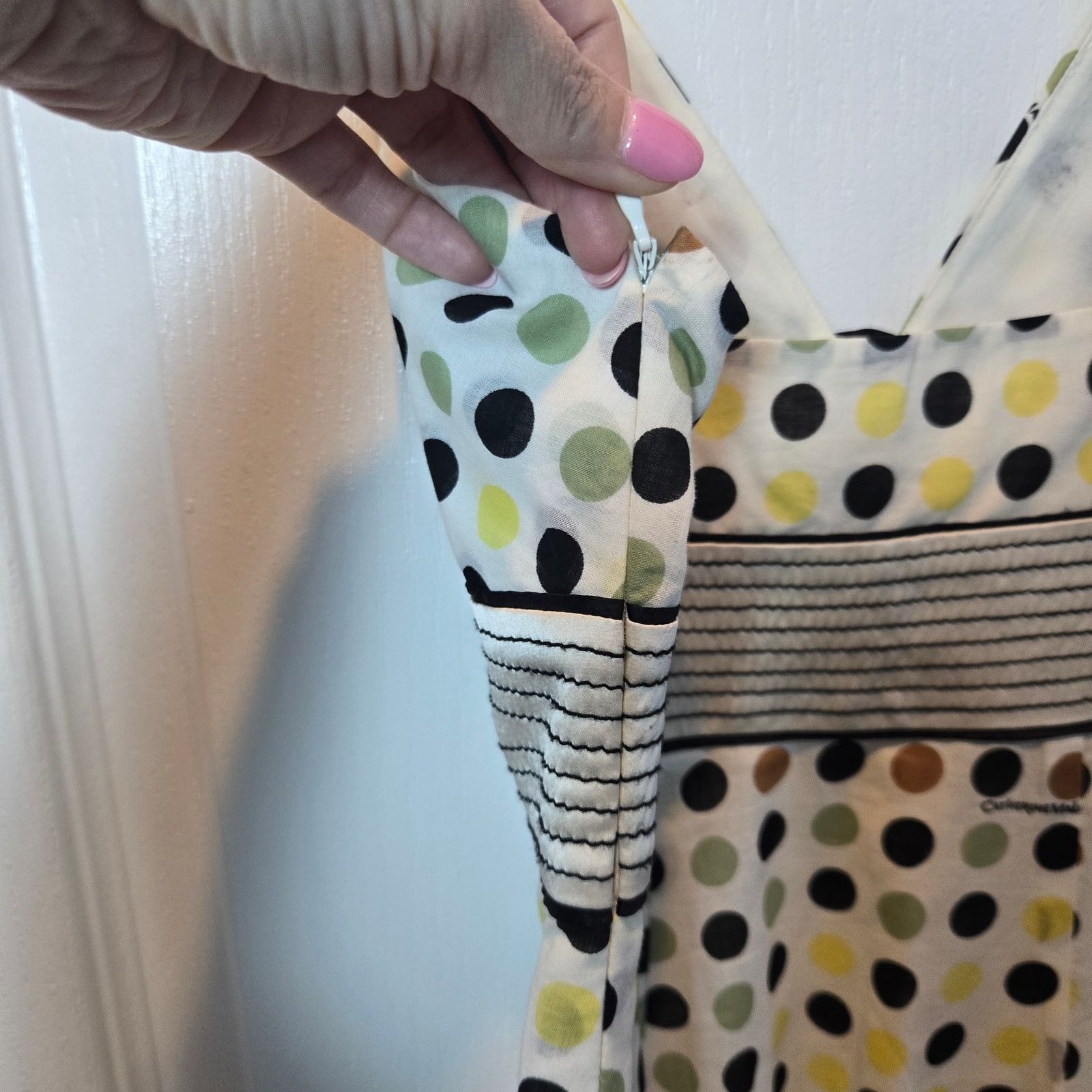 Other Catherine Malandrino polka dot silk cotton dress sz 0 READ Size XS / US 0-2 / IT 36-38 - 6 Thumbnail