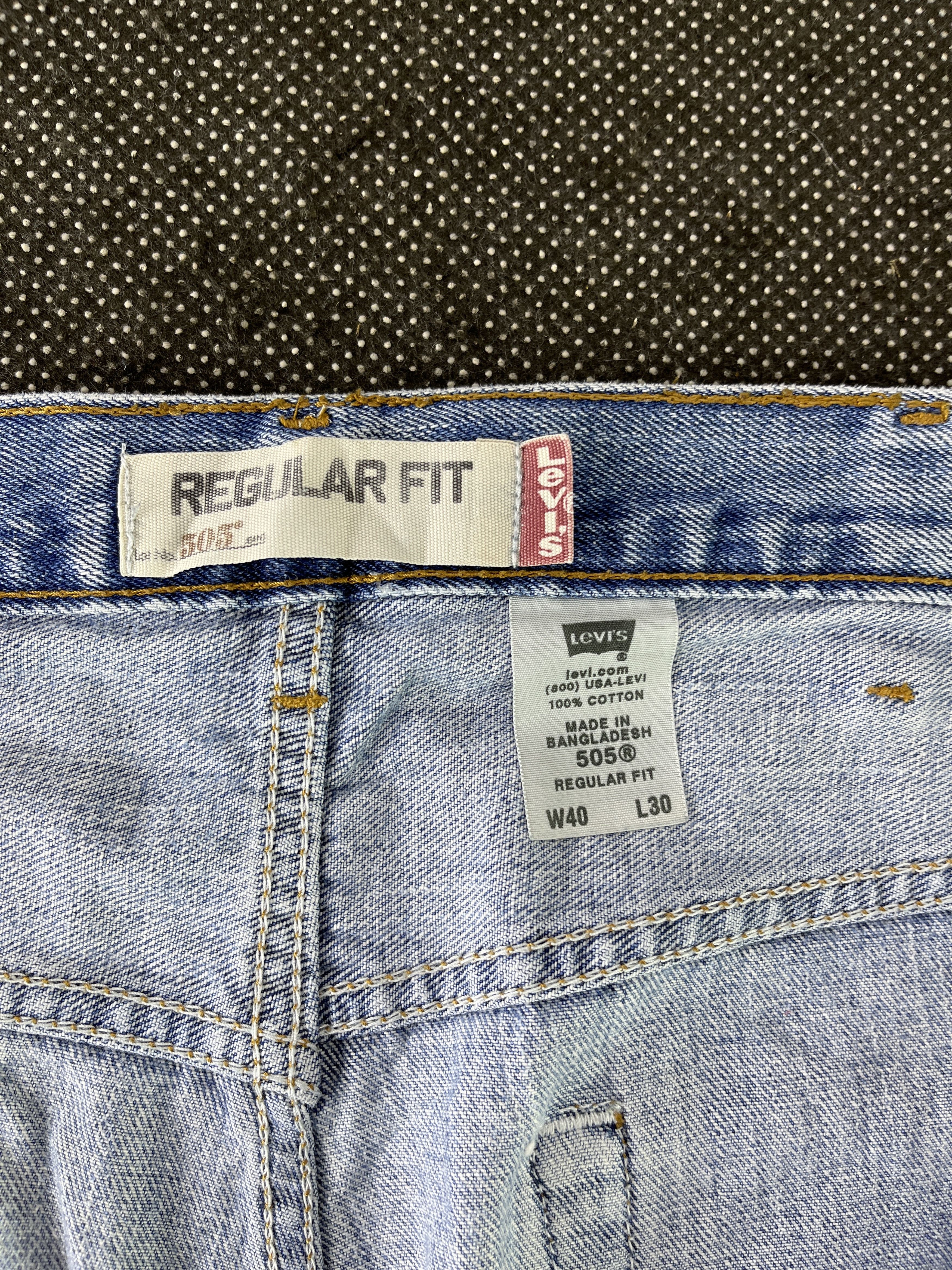 Levi's Vintage Levis 505 Regular Fit Jeans - J362 Size US 40 / EU 56 - 7 Thumbnail