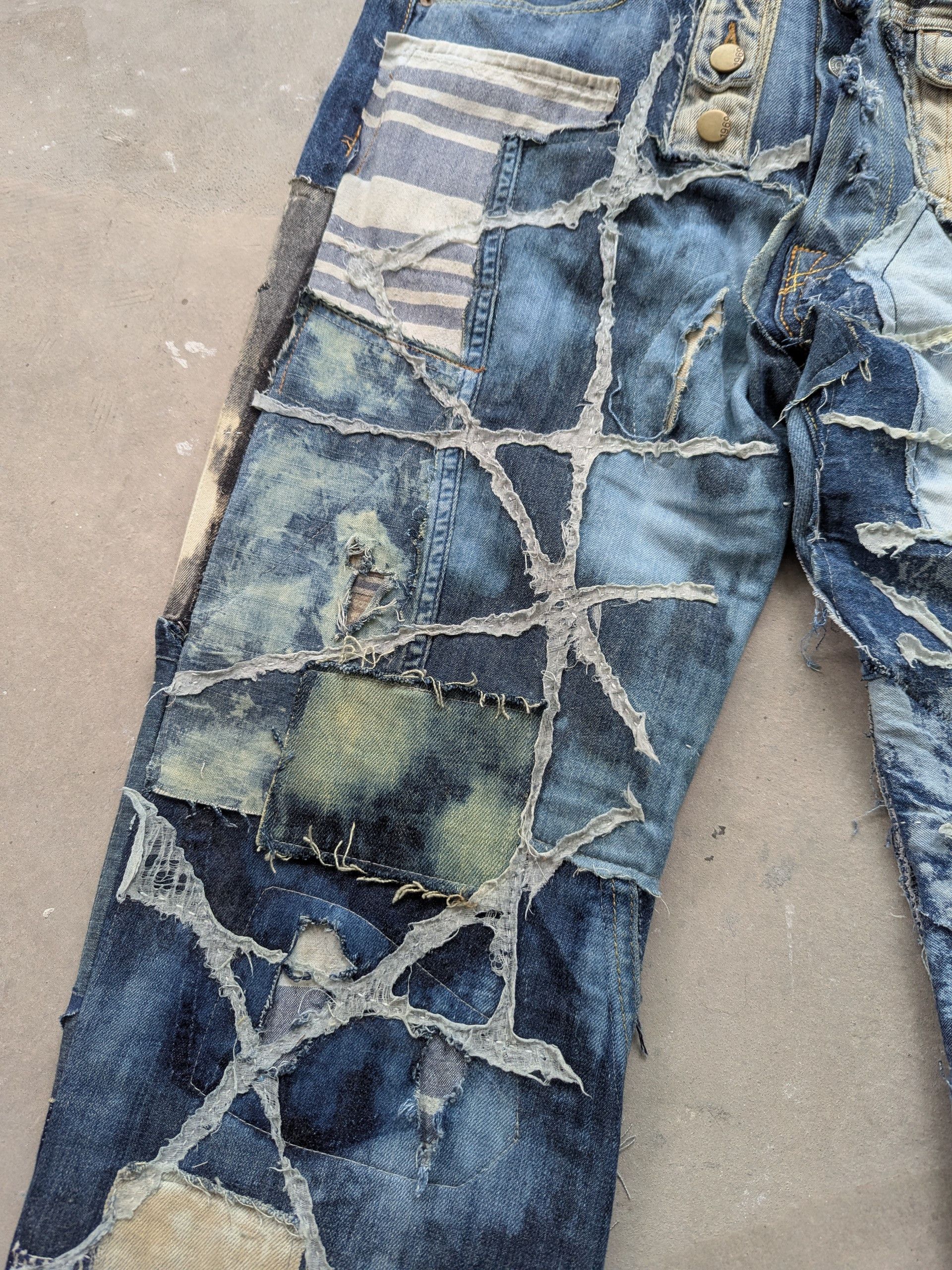 Japanese Brand × Kapital × Kapital Kountry NEED GONE ❌ Kapital Kountry Boro Reconstructed Patchwork Size US 31 - 9 Thumbnail