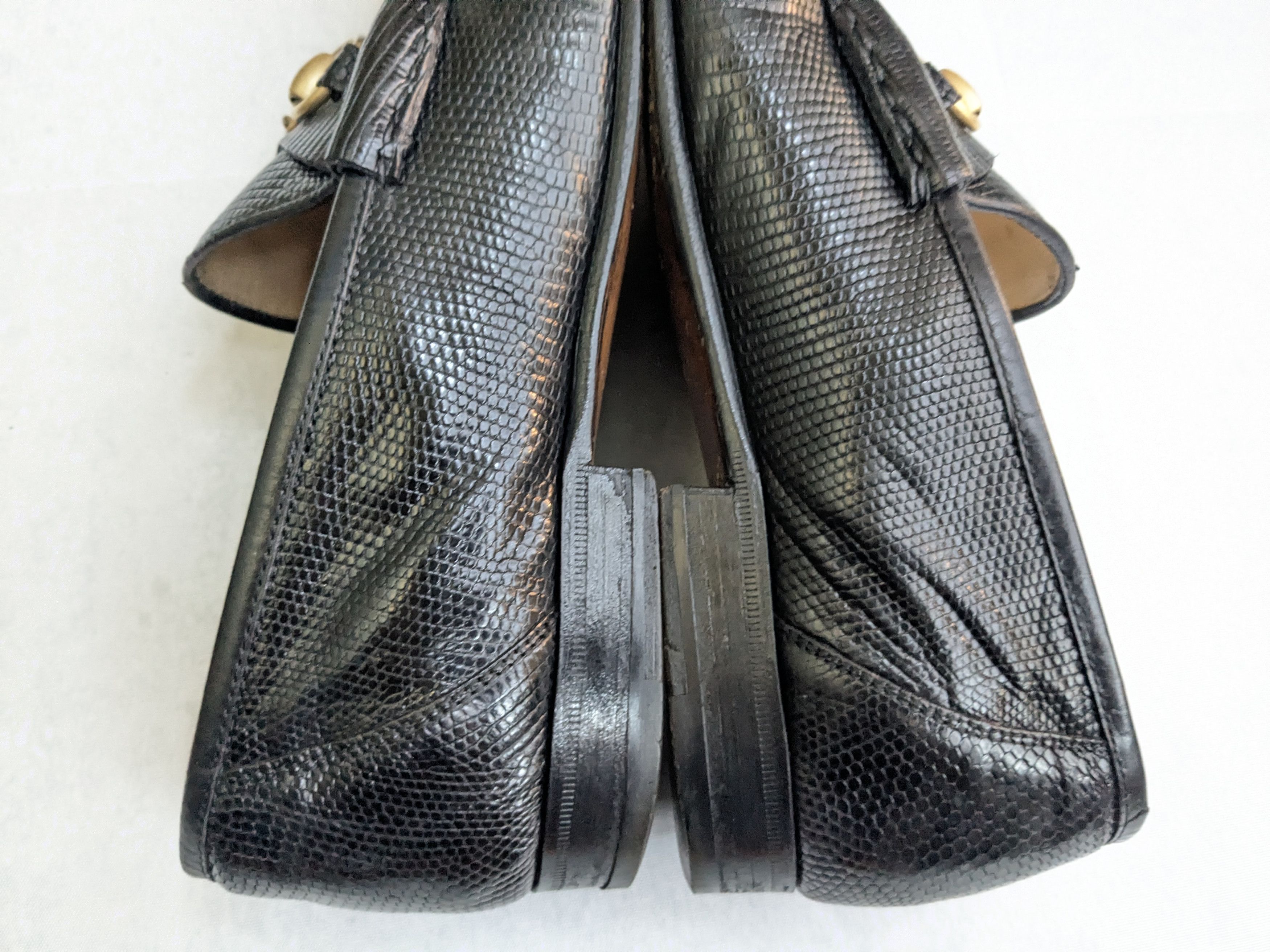 Gucci Gucci Horsebit Loafers Black Lizard Leather 9 Size US 9 / EU 42 - 6 Thumbnail