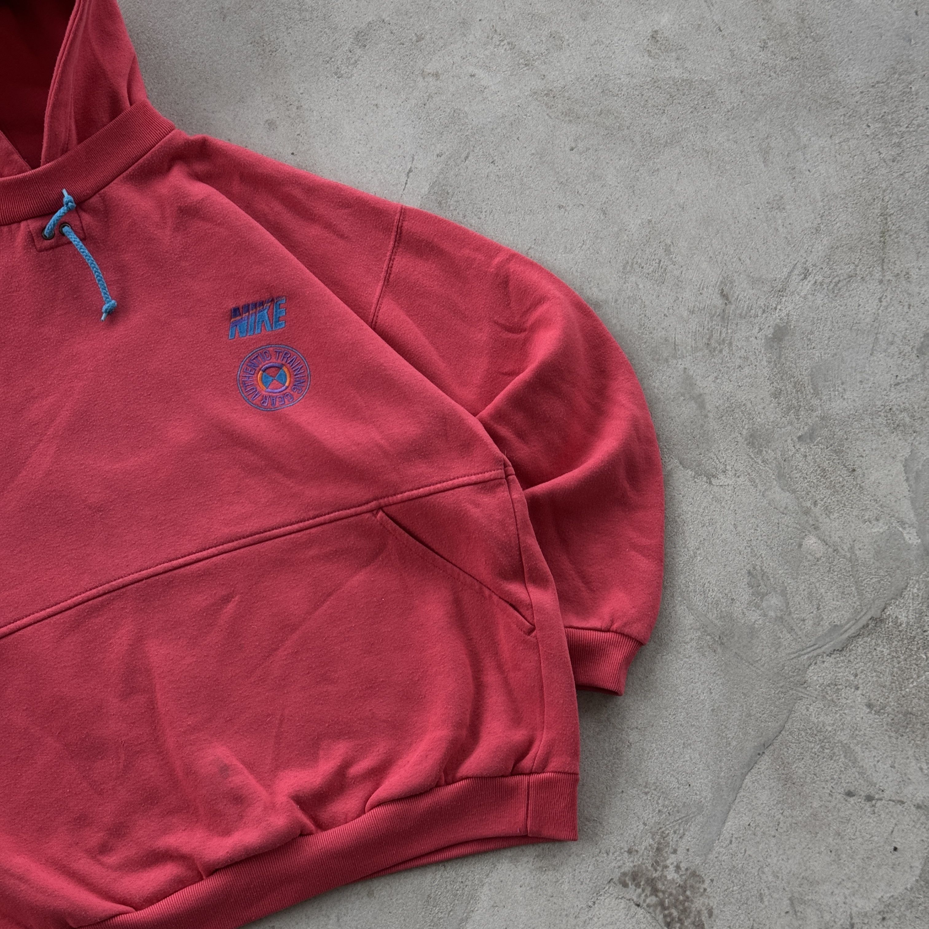 Nike Vintage 90s Nike Autentic Training Gear Hooded Sweatshirt Size US L / EU 52-54 / 3 - 2 Thumbnail