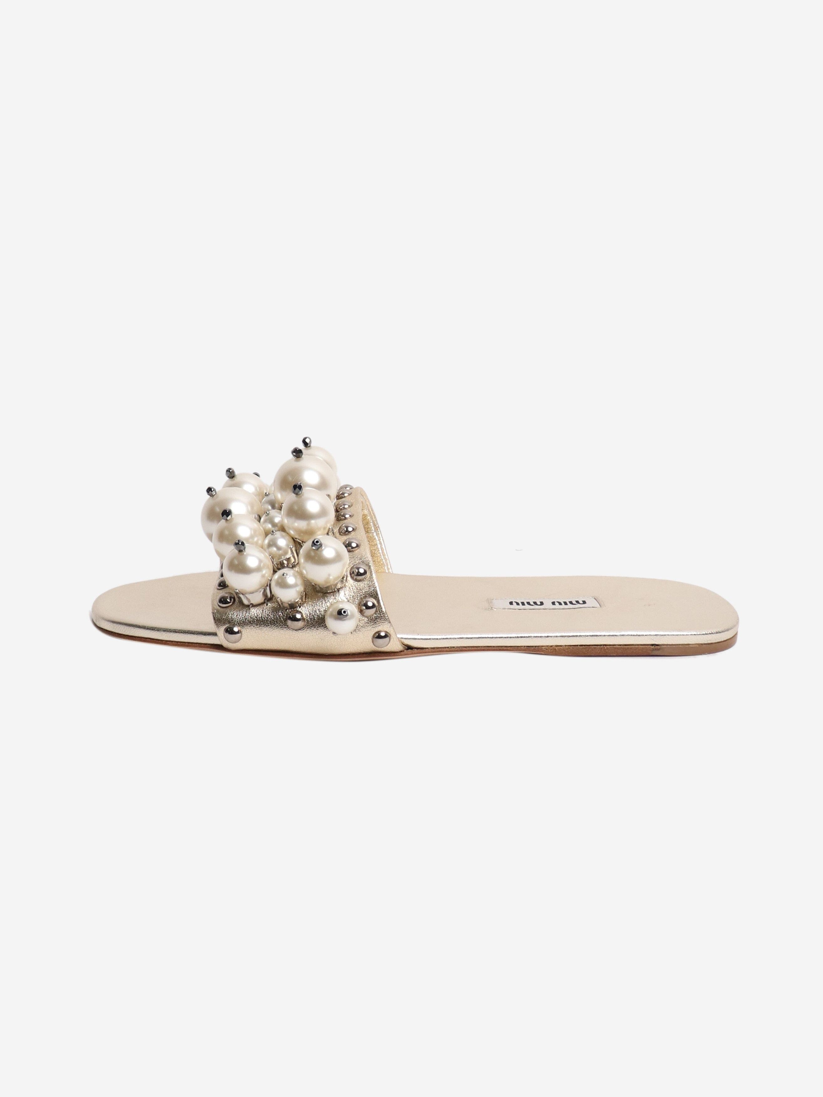Other Gold pearl slides - EU 37.5 (UK 4.5) Size US 6 / IT 36 - 1 Thumbnail