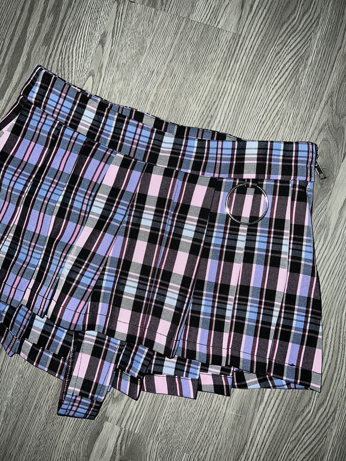 Designer CAPSULLE pastel tartan micro skirt 🎀💙 Size 24" / US 00 / IT 34 - 5 Thumbnail