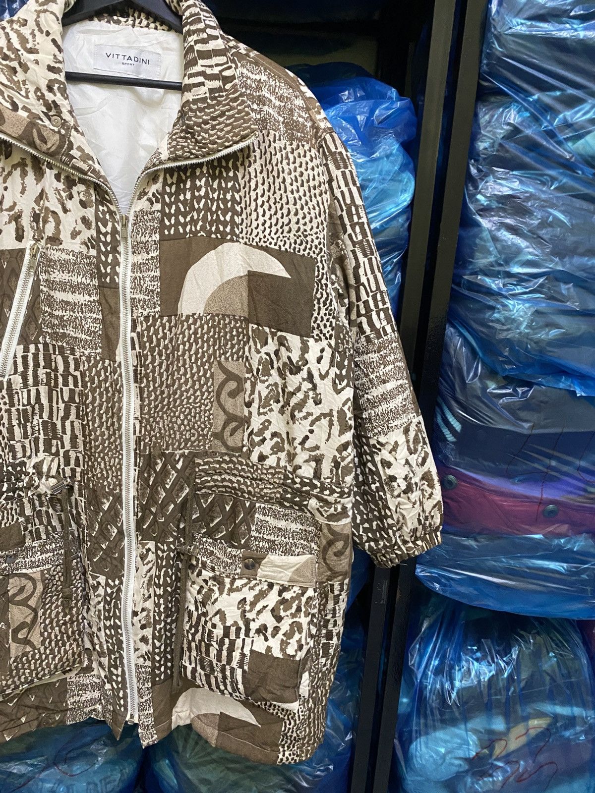 Designer Vitta Dini Women’s Vintage Patchwork Animal Print Jacket Size L / US 10 / IT 46 - 7 Thumbnail