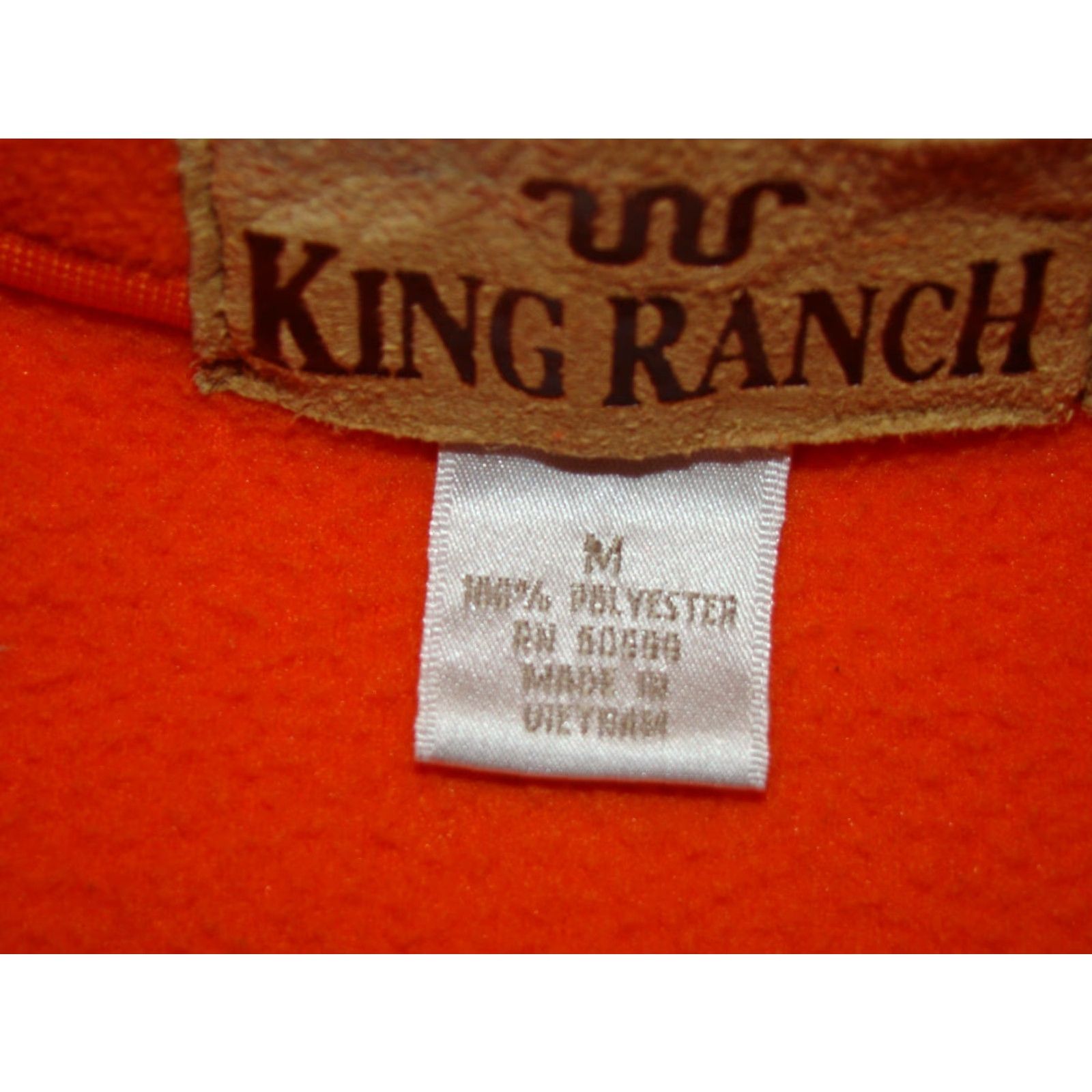Vintage VINTAGE: King Ranch Orange Zip Up Long Sleeve Fleece Jacket Size US M / EU 48-50 / 2 - 4 Thumbnail