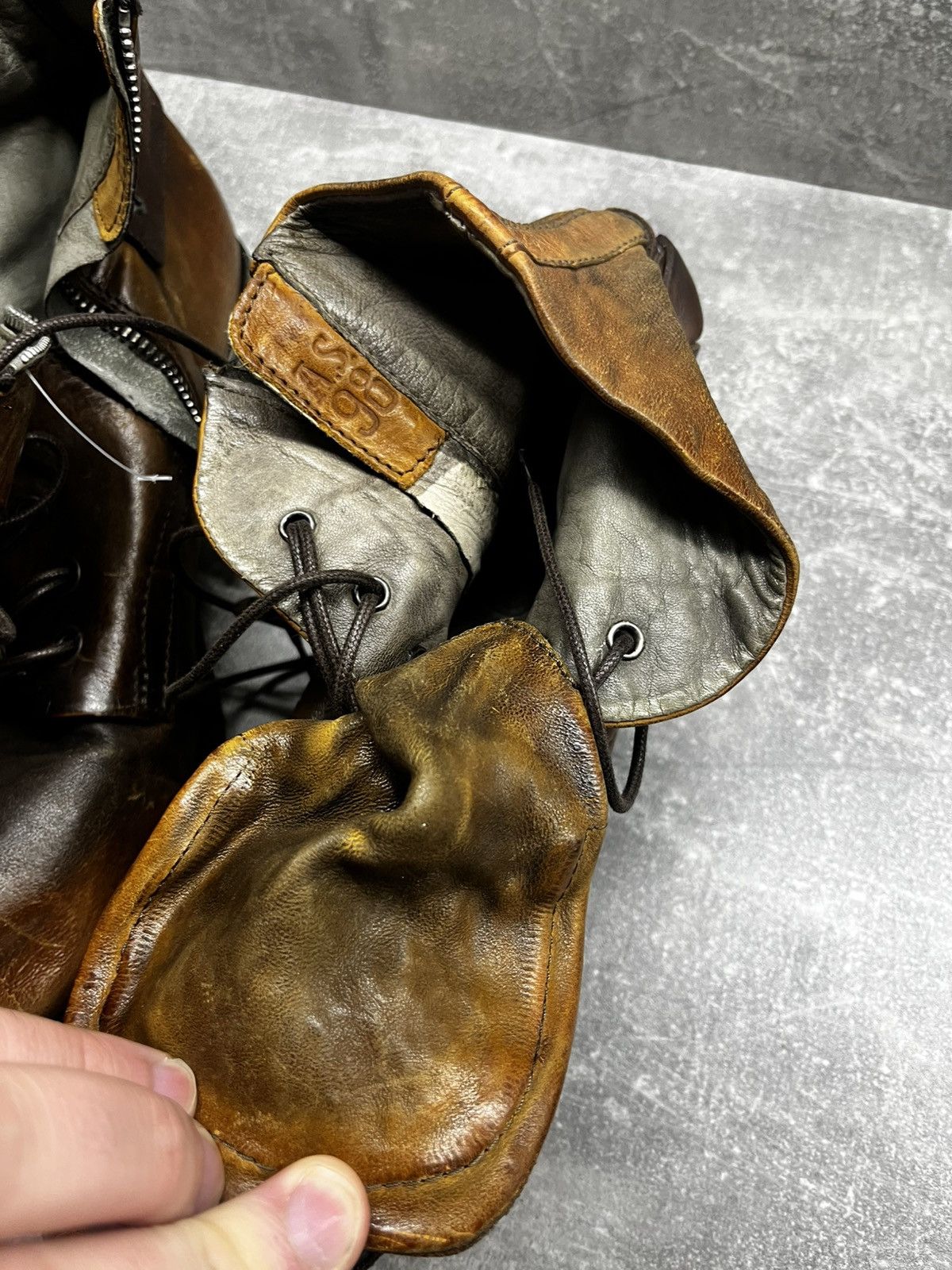AS98 Brown Leather Strappy Ankle Boots