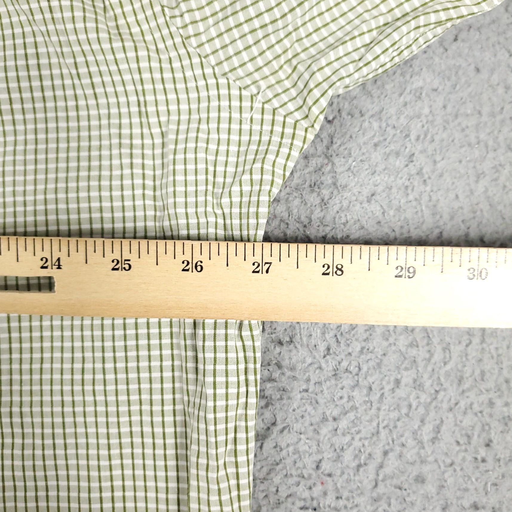 Tommy Hilfiger Tommy Hilfiger Dress Shirt Mens 17 Green Check Button-Down Long Sleeve 100% Cotton Vintage? No (Regular) - Classic Casual Workwear Mens Shirt Size 46R - 6 Thumbnail