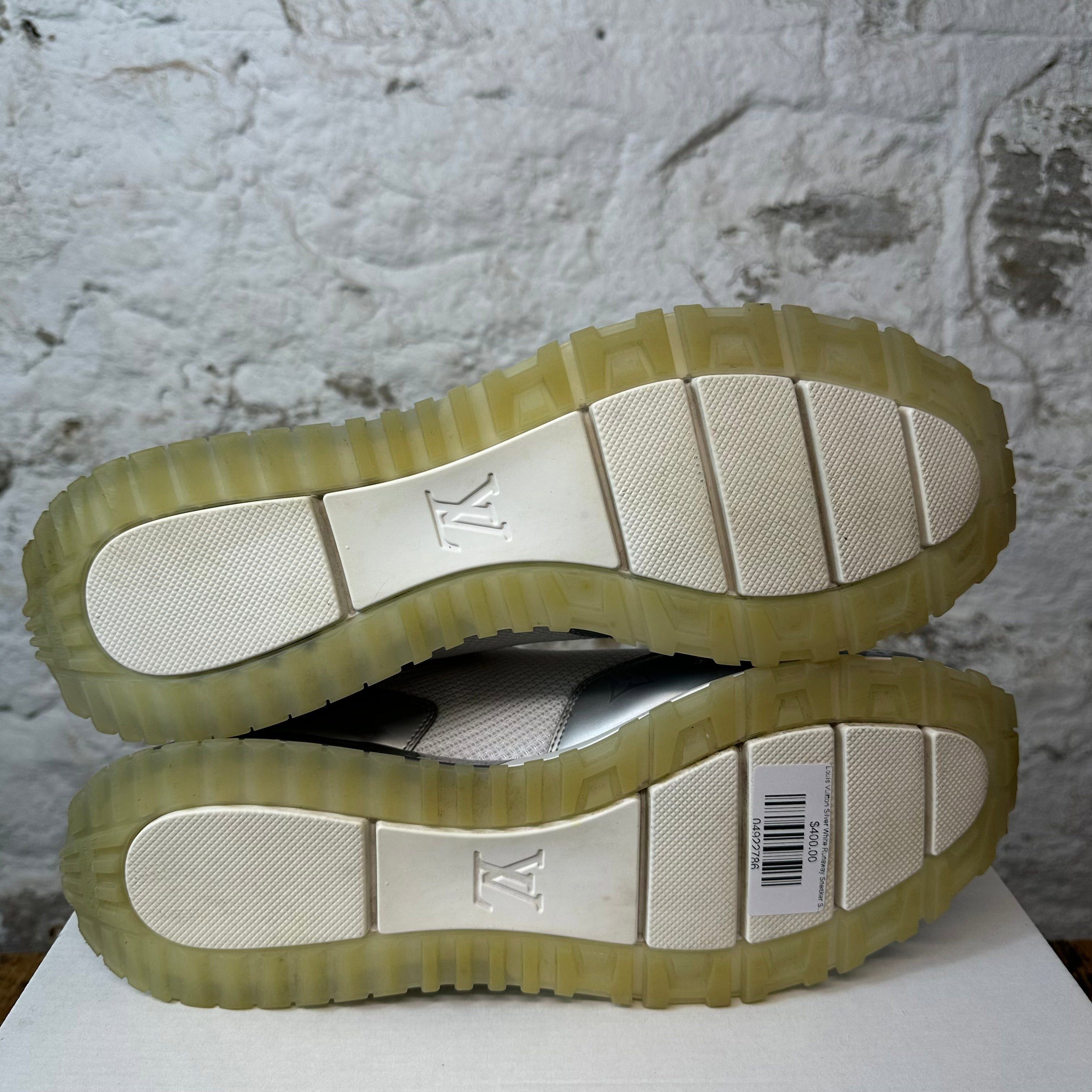 Louis Vuitton Louis Vuitton Silver White Runaway Sneaker Sz 11 (9.5LV) Size US 11 / EU 44 - 5 Thumbnail