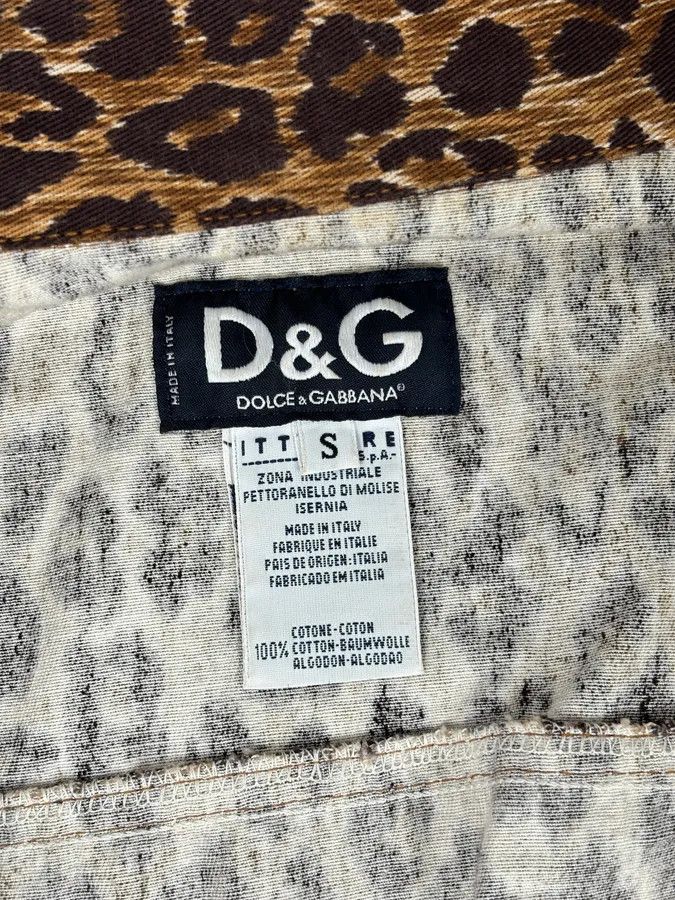 Dolce & Gabbana 2000s Dolce & Gabbana Leopard Print Denim Jacket Size S / US 4 / IT 40 - 10 Thumbnail
