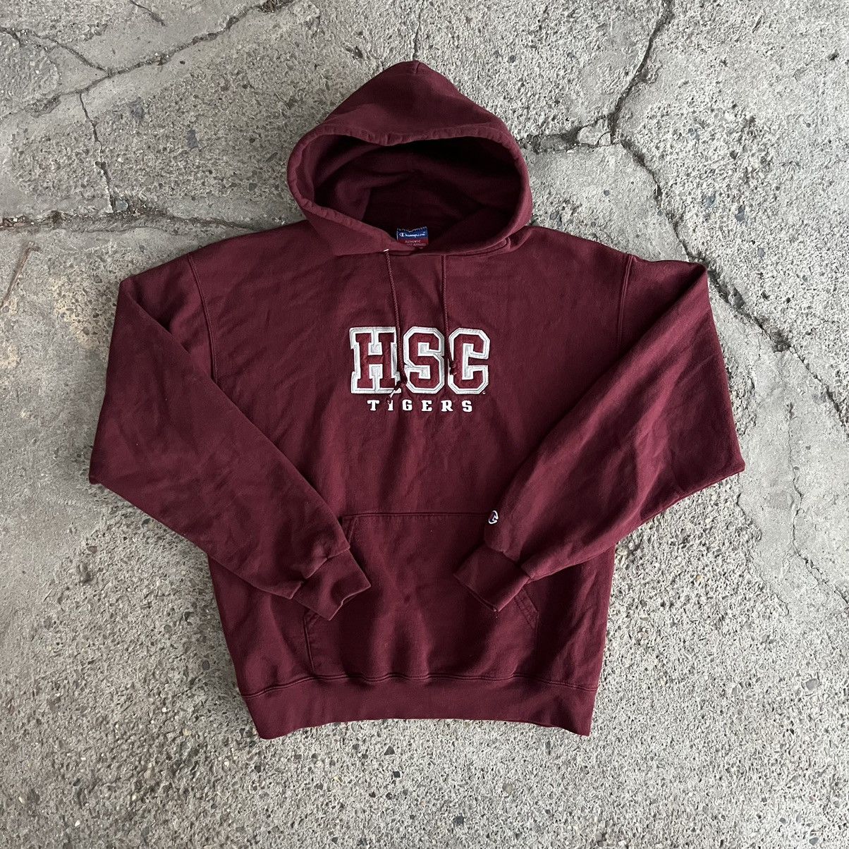 Champion × Vintage Vintage Champion HSC University Hoodie Sweatshirt Red Size US M / EU 48-50 / 2 - 1 Thumbnail