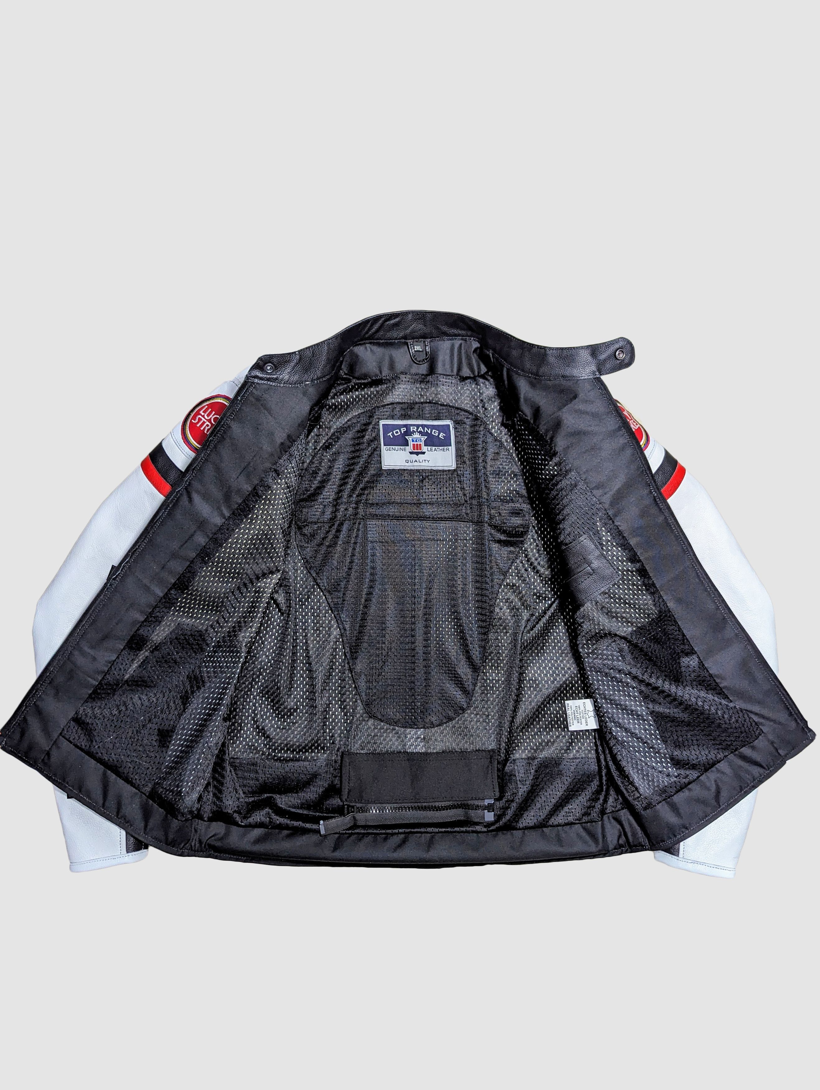 Genuine Leather 🔥 LUCKY STRIKE LEATHER JACKET RACING VINTAGE Size US XL / EU 56 / 4 - 7 Thumbnail