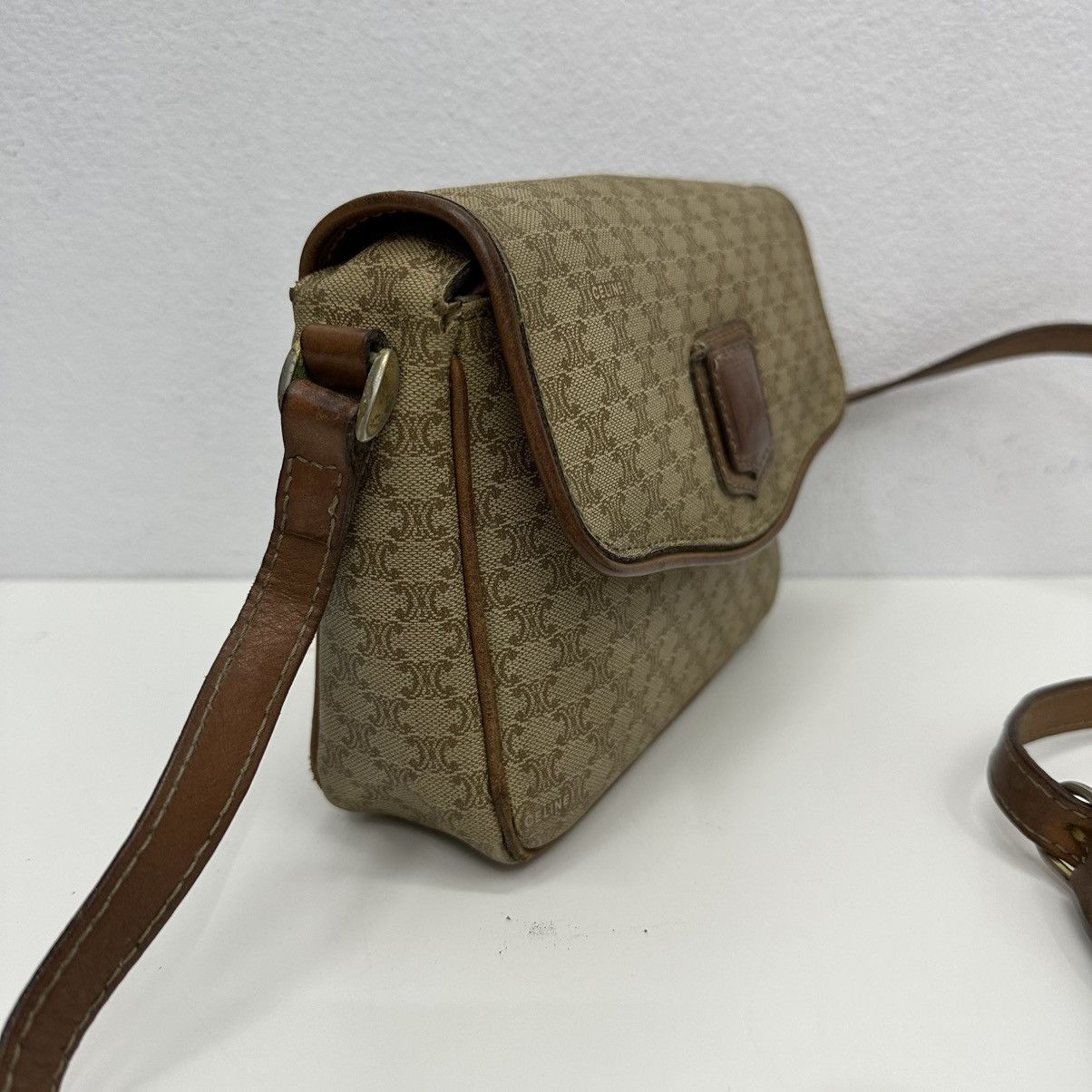 Celine AUTHENTIC CELINE MACADAM SHOULDER CROSSBODY BAG Size ONE SIZE - 5 Thumbnail