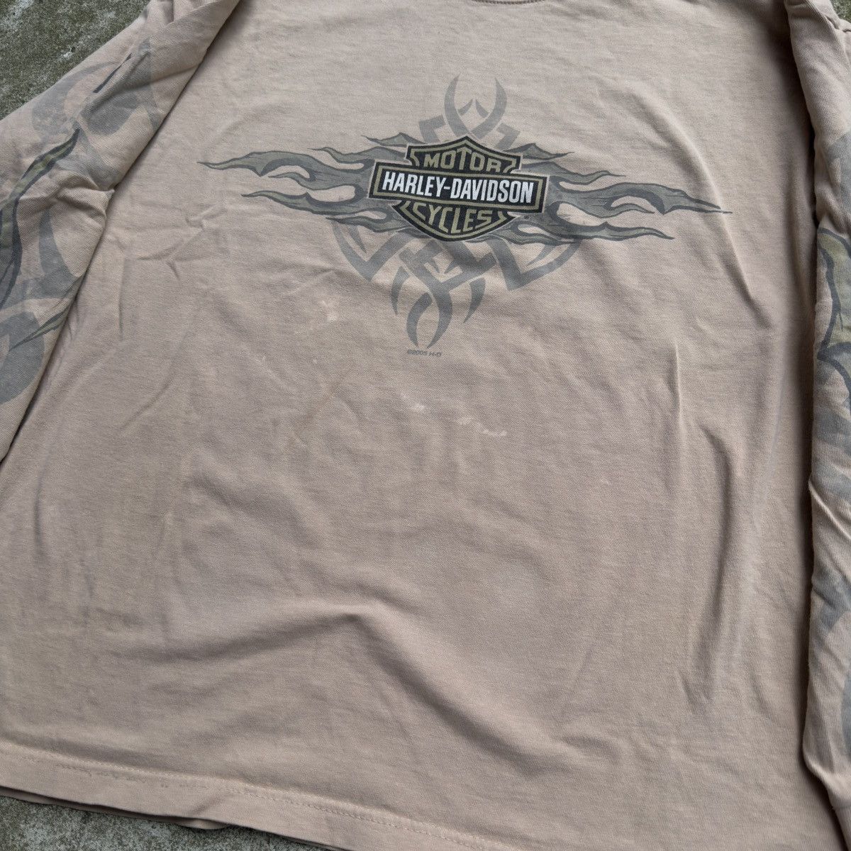 Harley Davidson Harley Davidson Faded Flame Longsleeve Tee ERD Grunge Chrome Size US XL / EU 56 / 4 - 9 Thumbnail