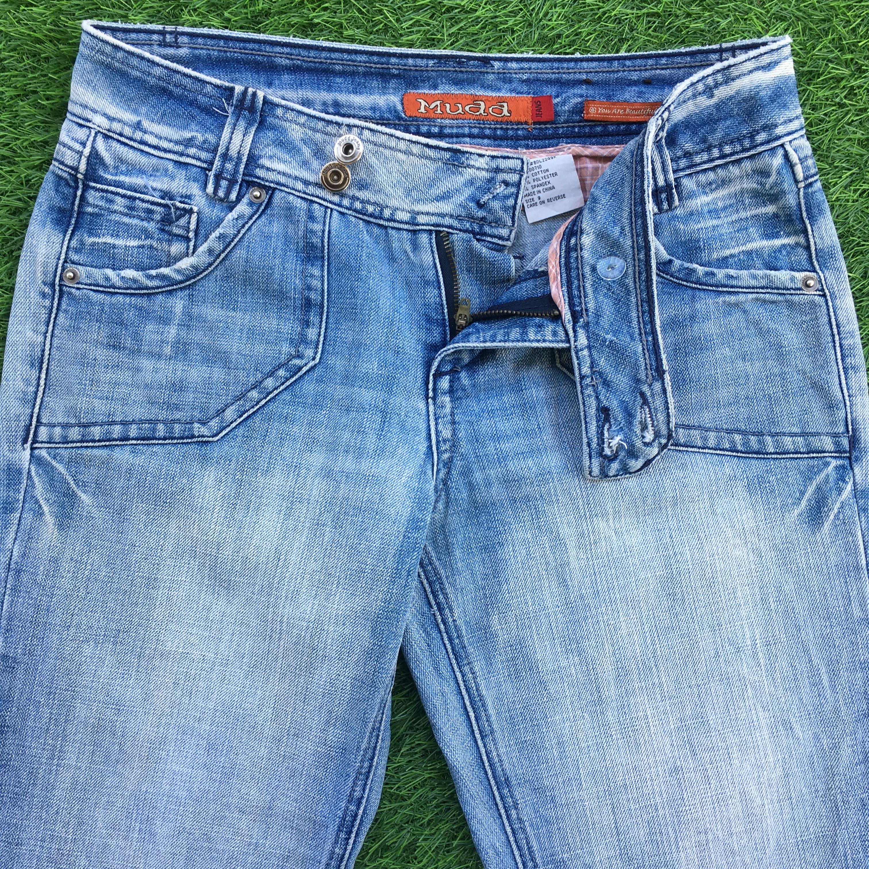 Designer × Jean Low Waist Distressed Bootcut Flare Jeans D-949 Size 28" / US 6 / IT 42 - 3 Thumbnail