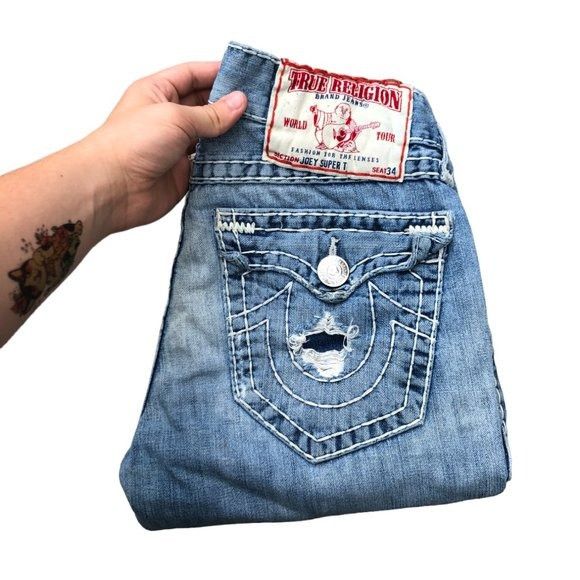 image of True Religion Jeans Size 31 Billy Super T Blue, Men's