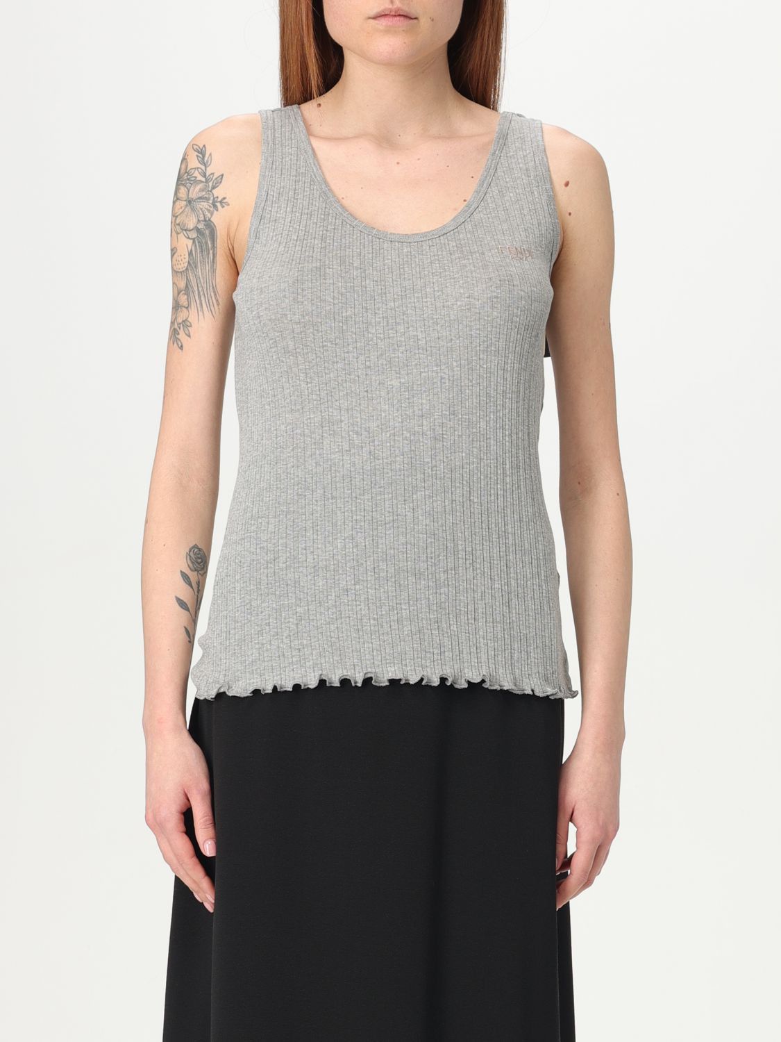 Fendi Fendi T-Shirt Woman Grey Size XS / US 0-2 / IT 36-38 - 1 Thumbnail