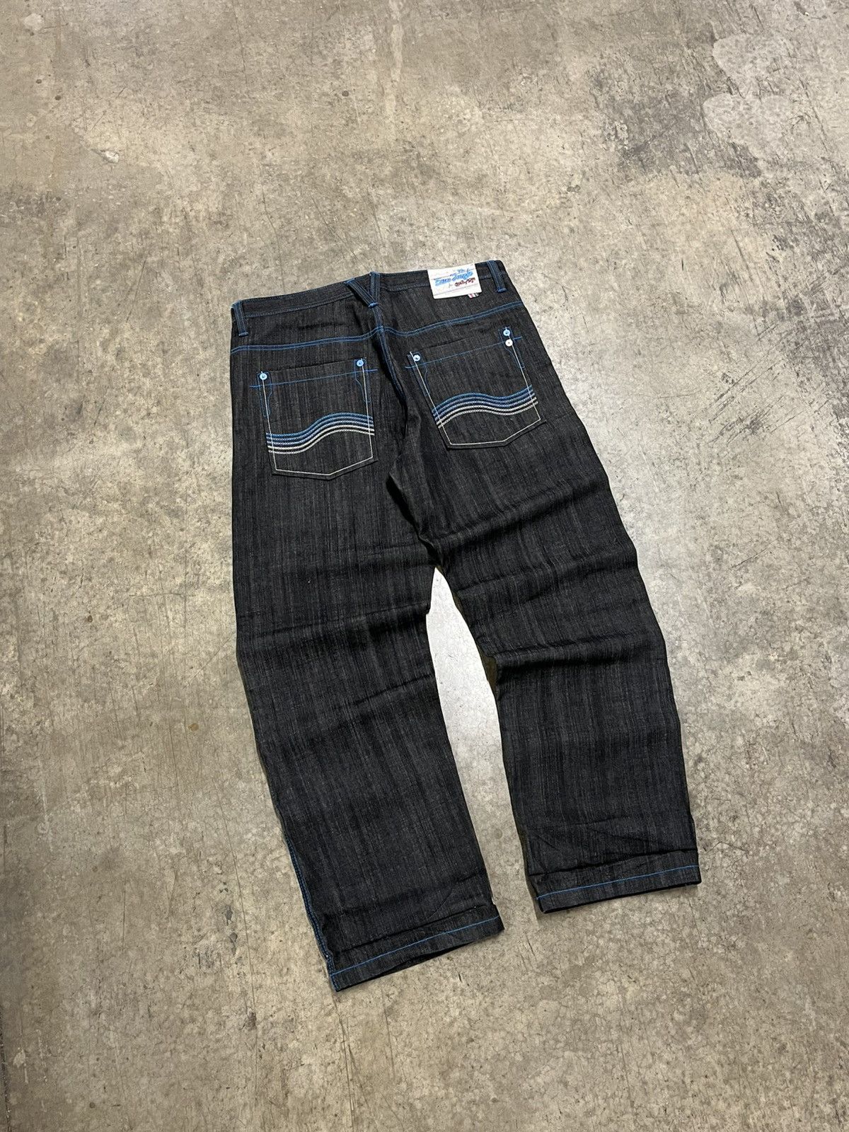 Southpole × Vintage Y2k baggy fit black denim wide leg southpole style opium Size US 38 / EU 54 - 2 Thumbnail