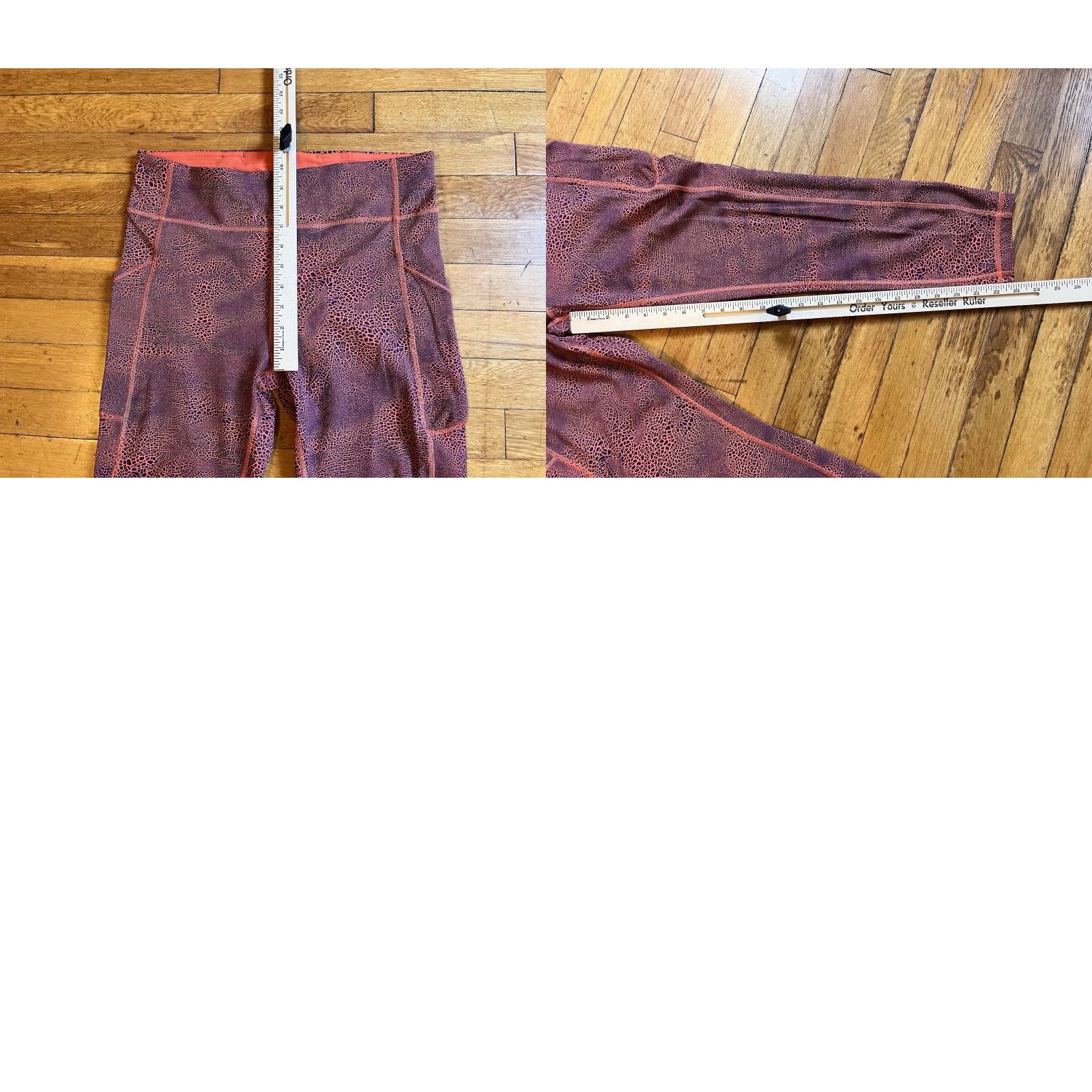 Lululemon Lululemon Invigorate High Rise Tights Women’s 12 Orange Black Snakeskin Size ONE SIZE - 8 Thumbnail
