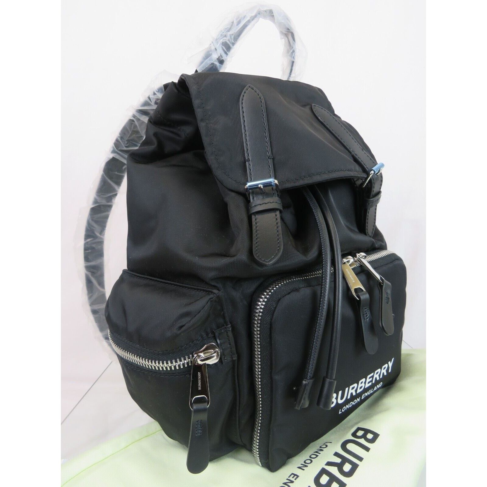 Burberry BURBERRY RUCKSACK BLACK NYLON BUCKLE LEATHER BACKPACK BAG Size ONE SIZE - 5 Thumbnail