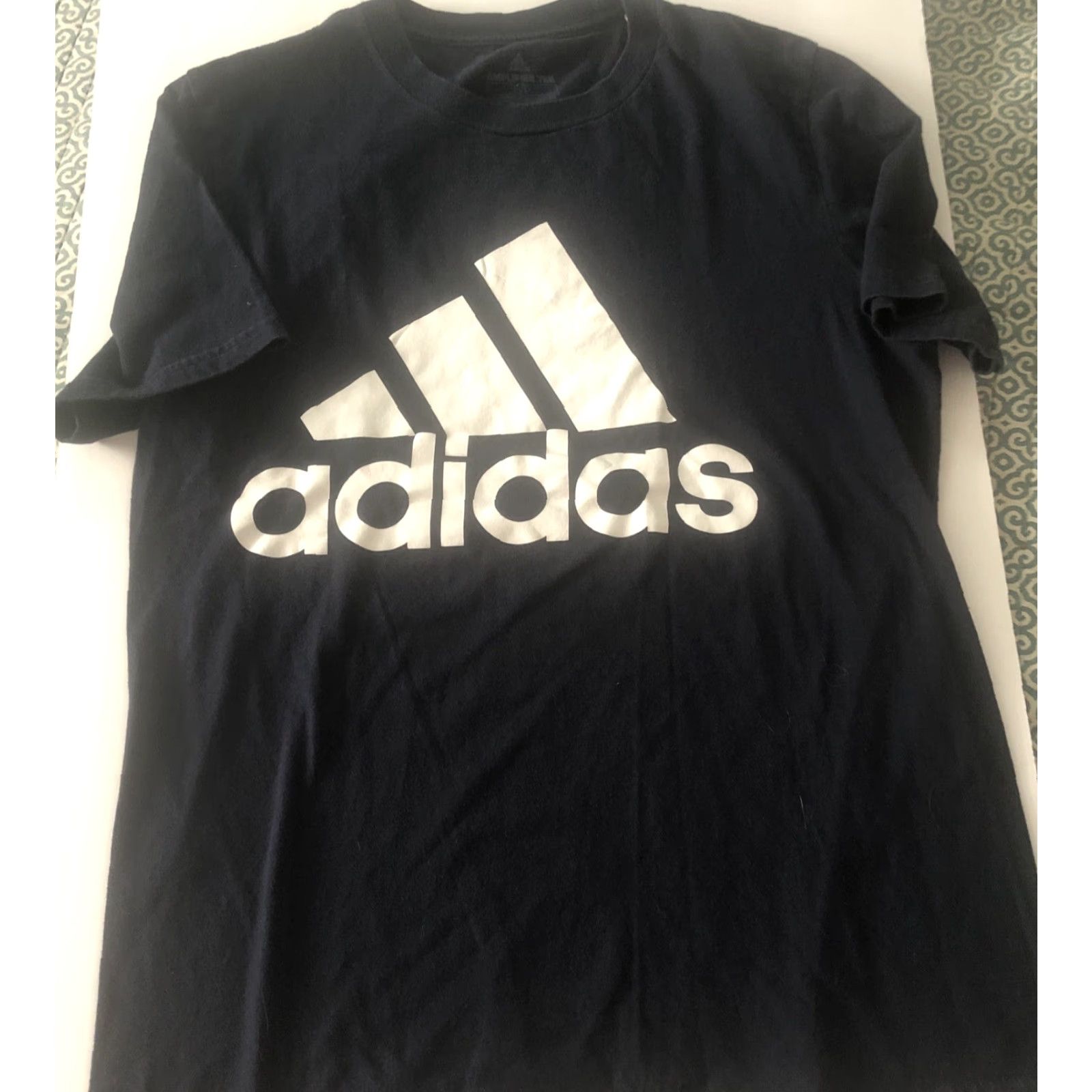 Adidas Adidas Tee Black Logo T-Shirt Men’s S Small Short Sleeve Crew Neck Knit Cotton Regular XSmall? Size US S / EU 44-46 / 1 - 2 Thumbnail